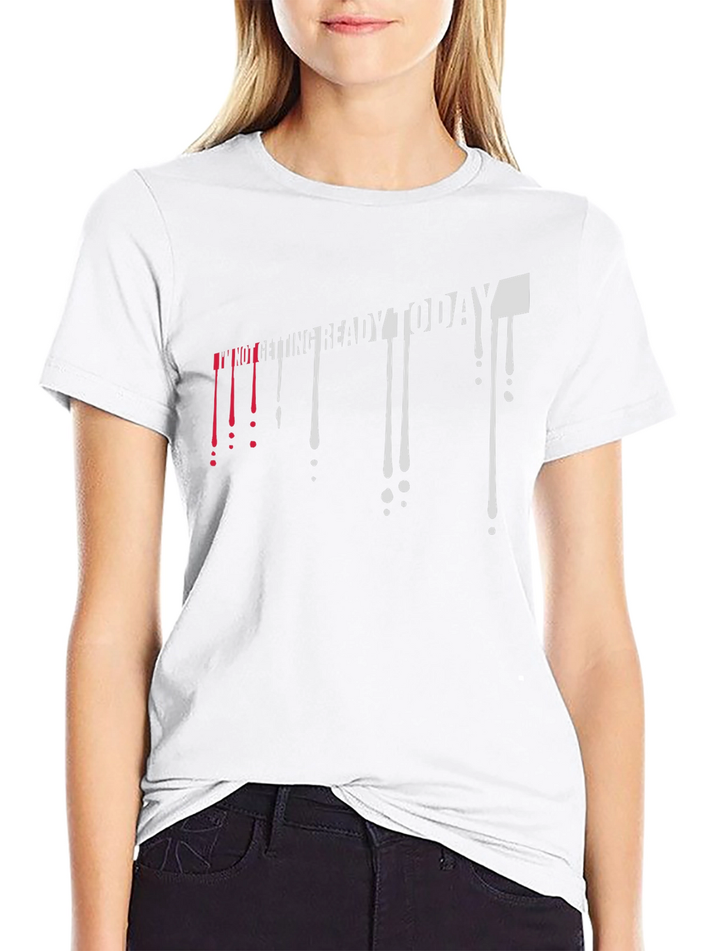 Im Not Getting Ready Today Mens Black T-Shirt