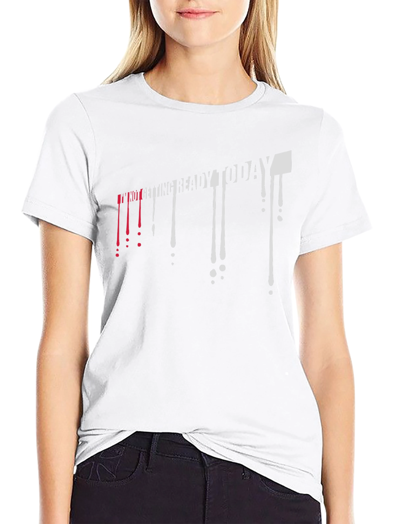 Im Not Getting Ready Today Mens Black T-Shirt