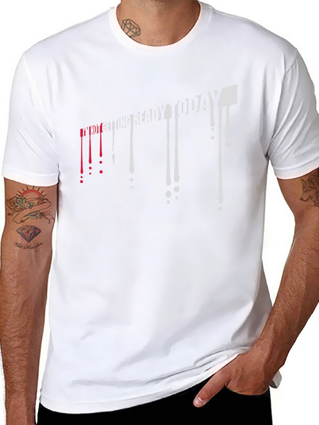 Im Not Getting Ready Today Mens Black T-Shirt