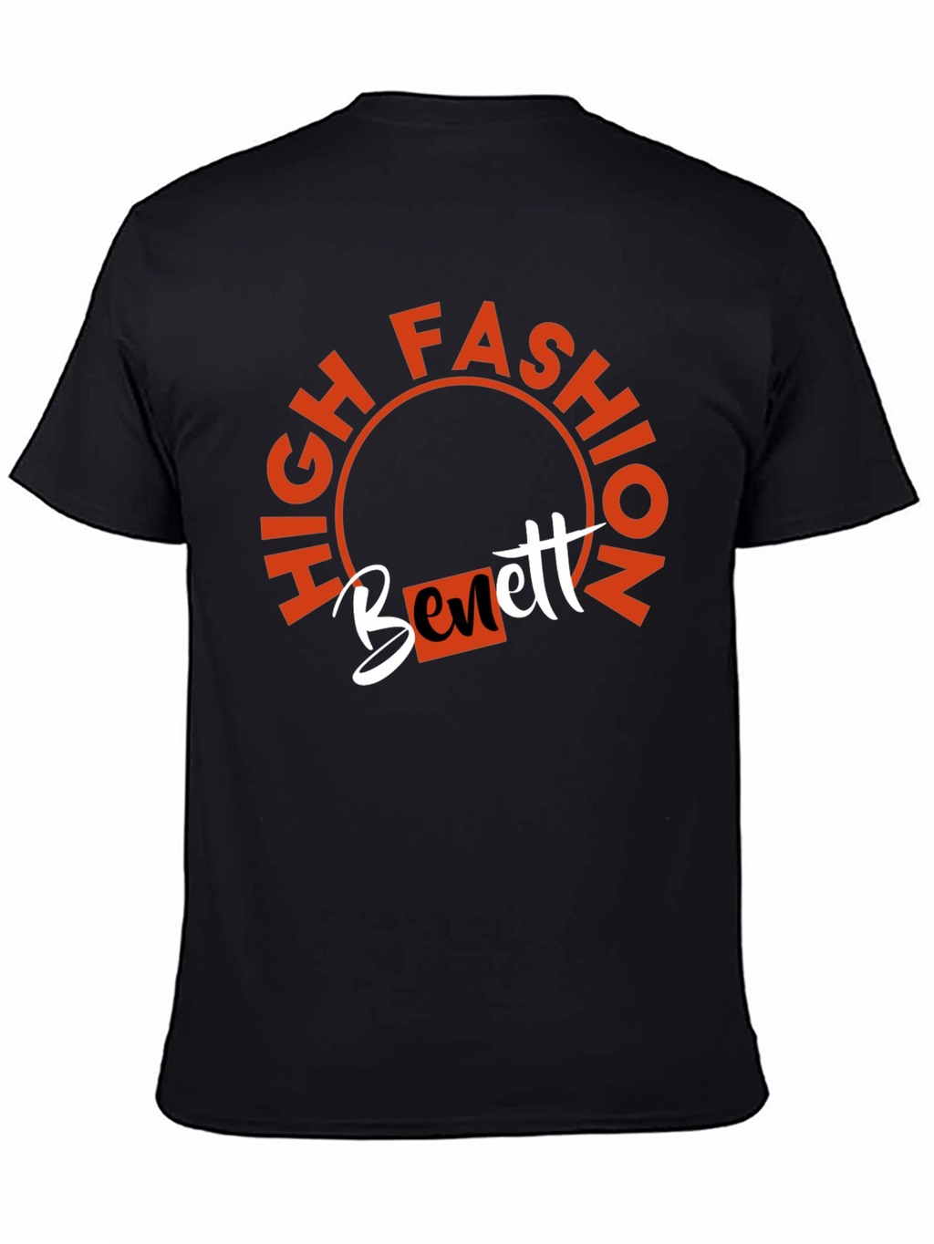 High Fashion Bennett Black Graphic Tee