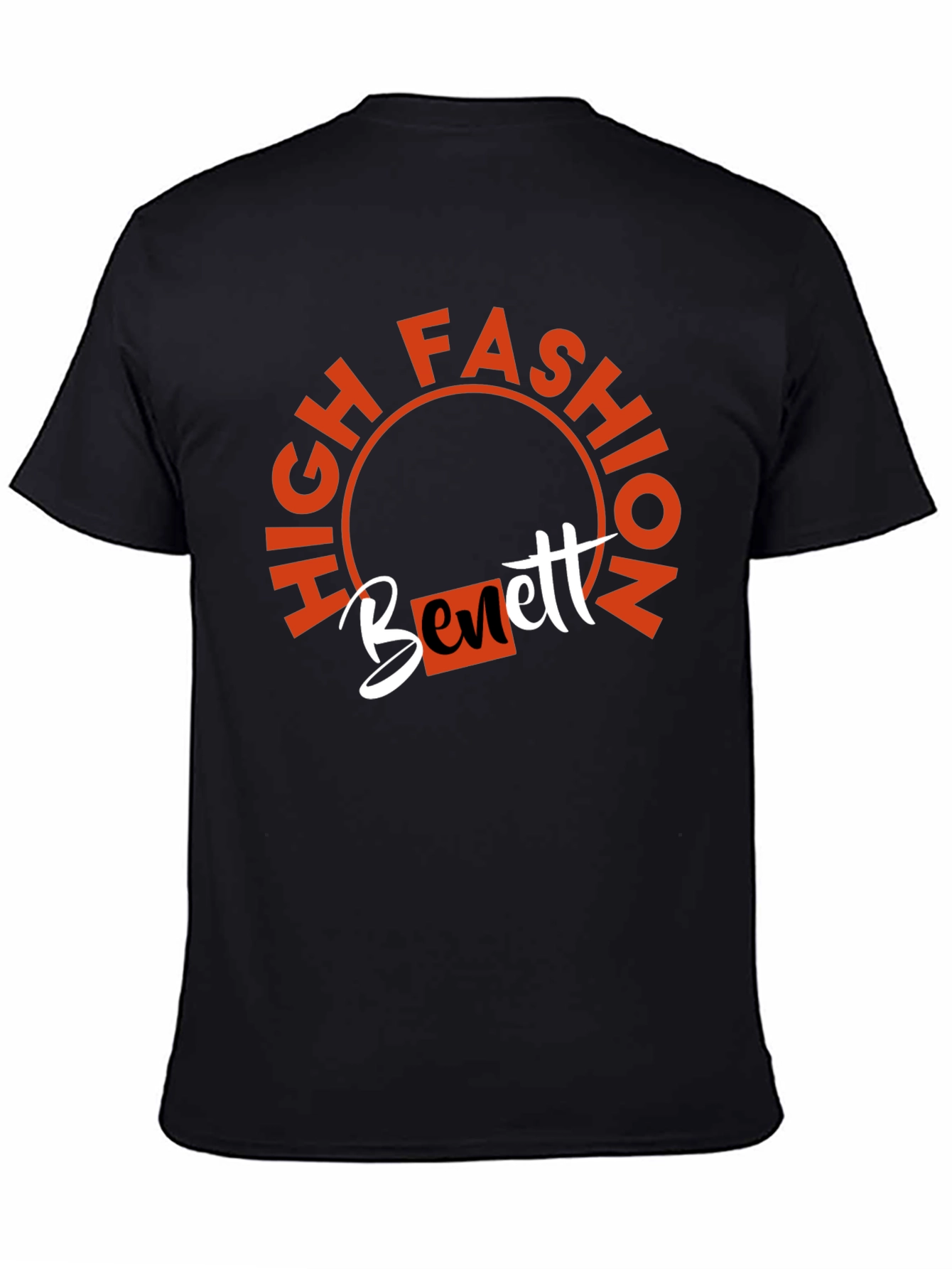 High Fashion Bennett Black Graphic Tee