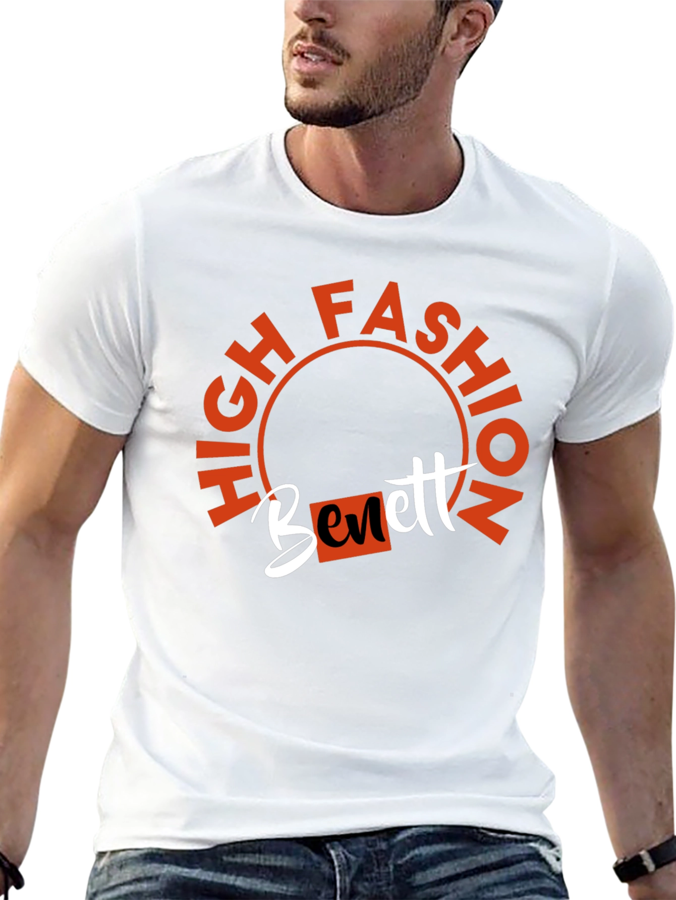 High Fashion Bennett Black Graphic Tee