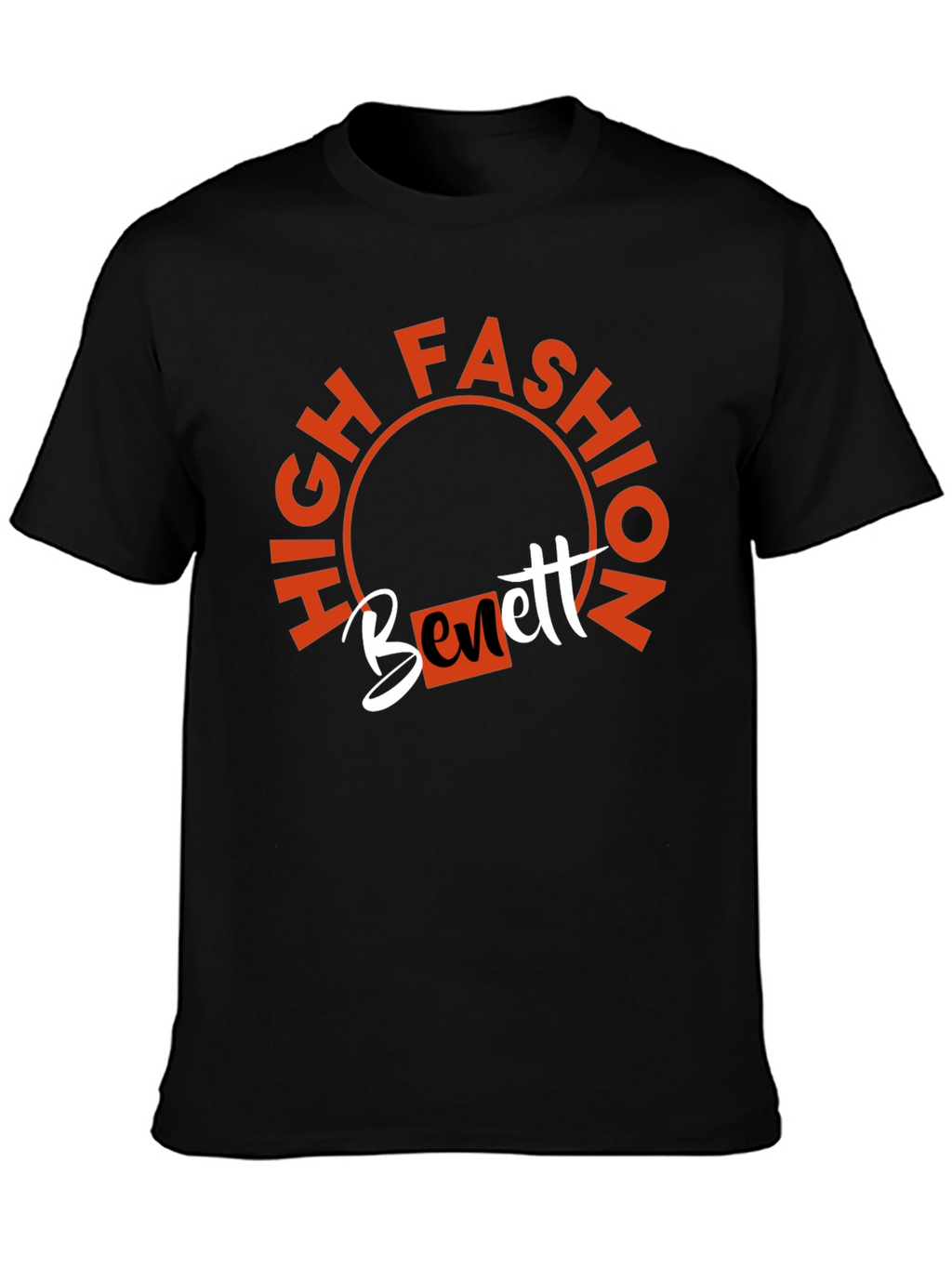 High Fashion Bennett Black Graphic Tee