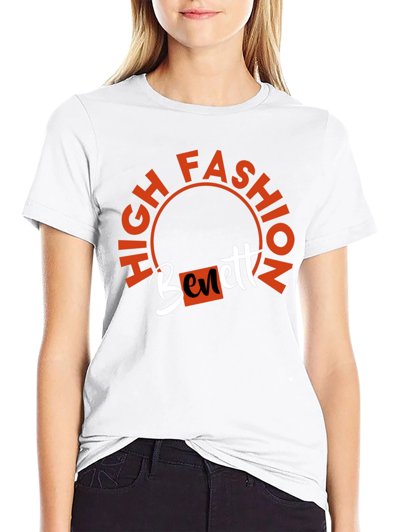 High Fashion Bennett Black Graphic Tee