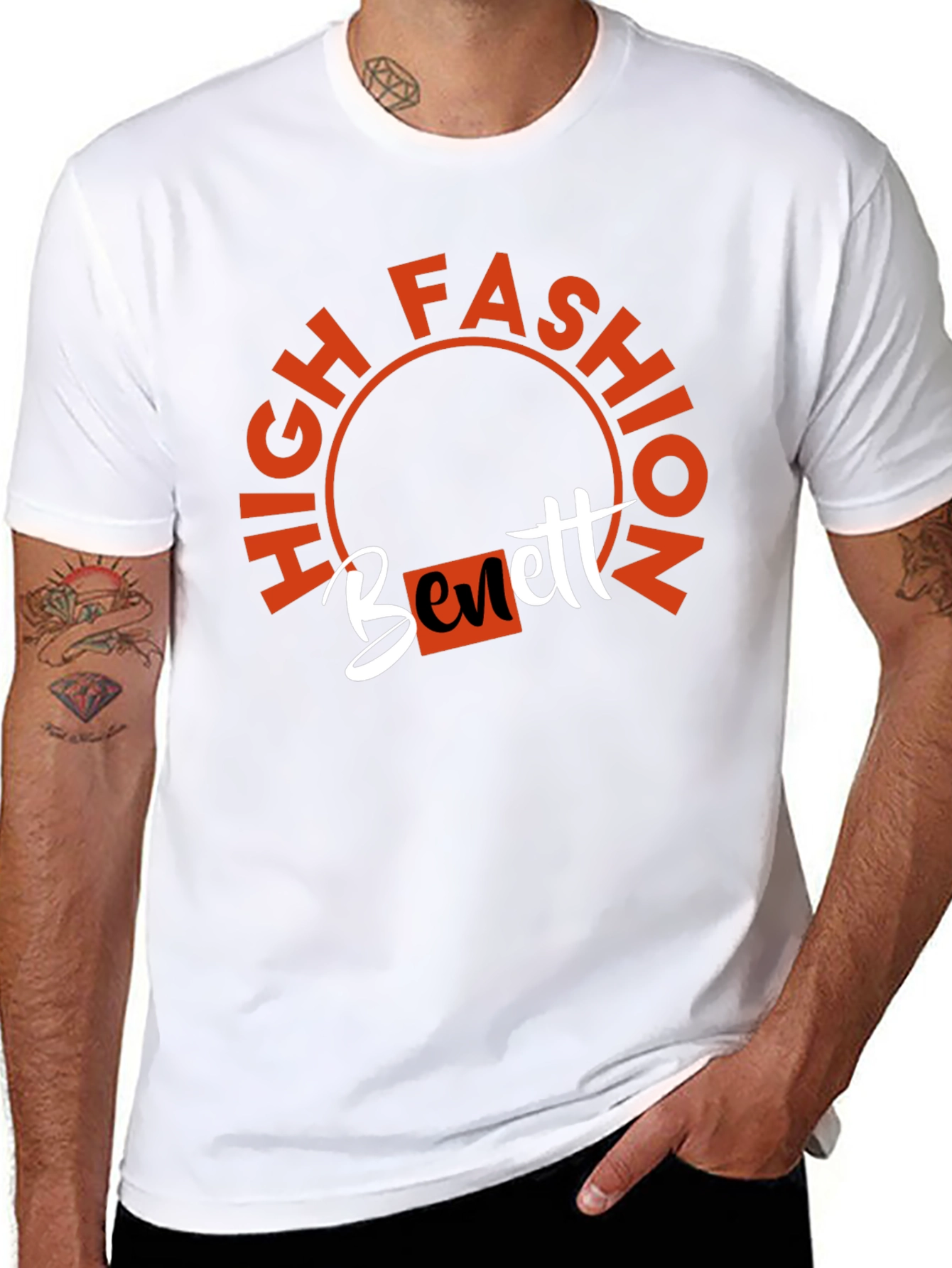High Fashion Bennett Black Graphic Tee