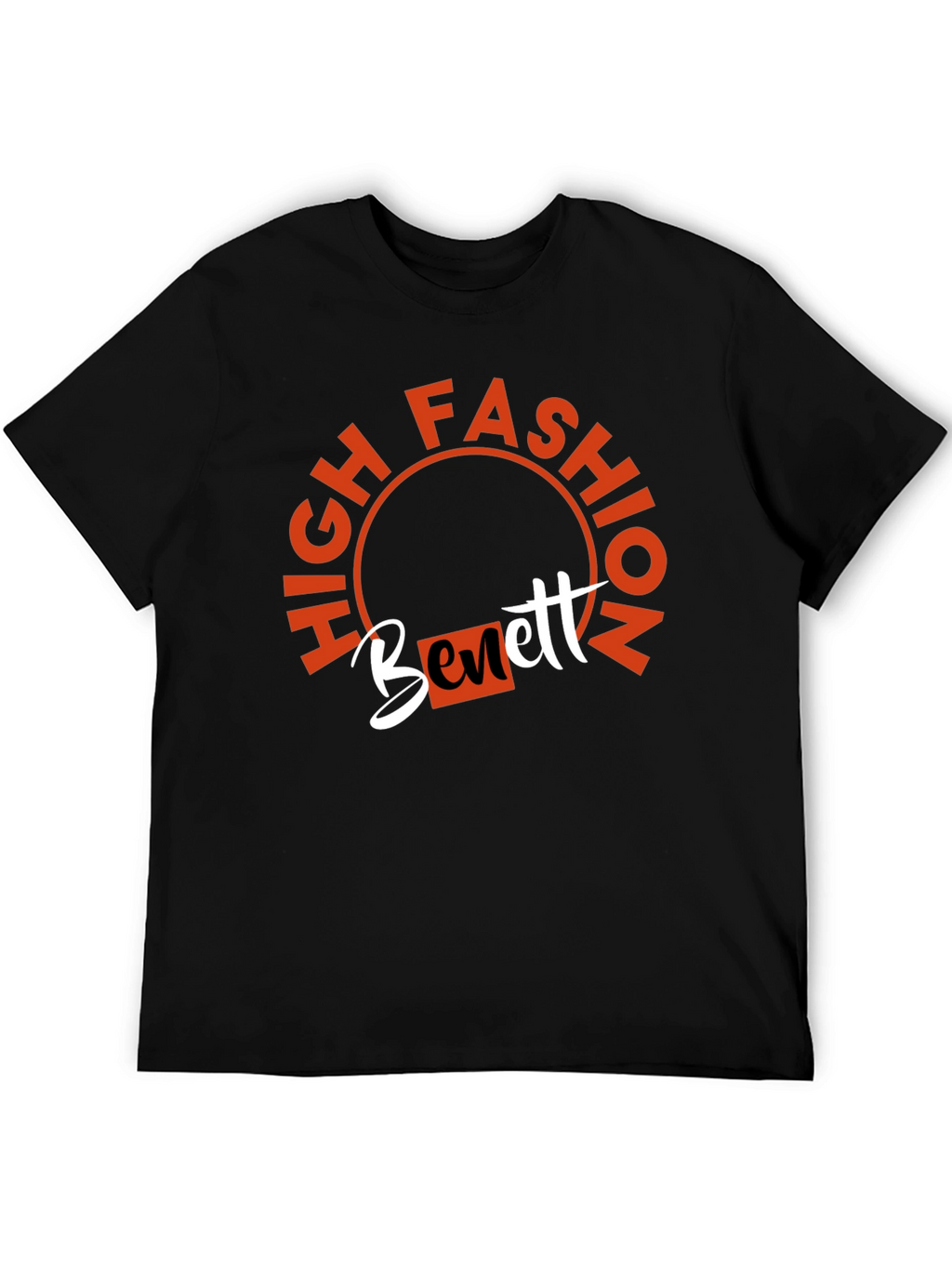 High Fashion Bennett Black Graphic Tee
