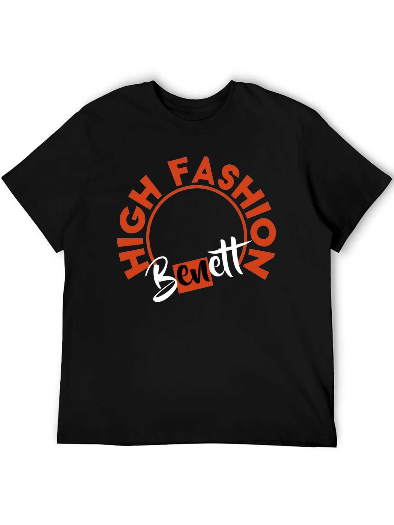 High Fashion Bennett Black Graphic Tee