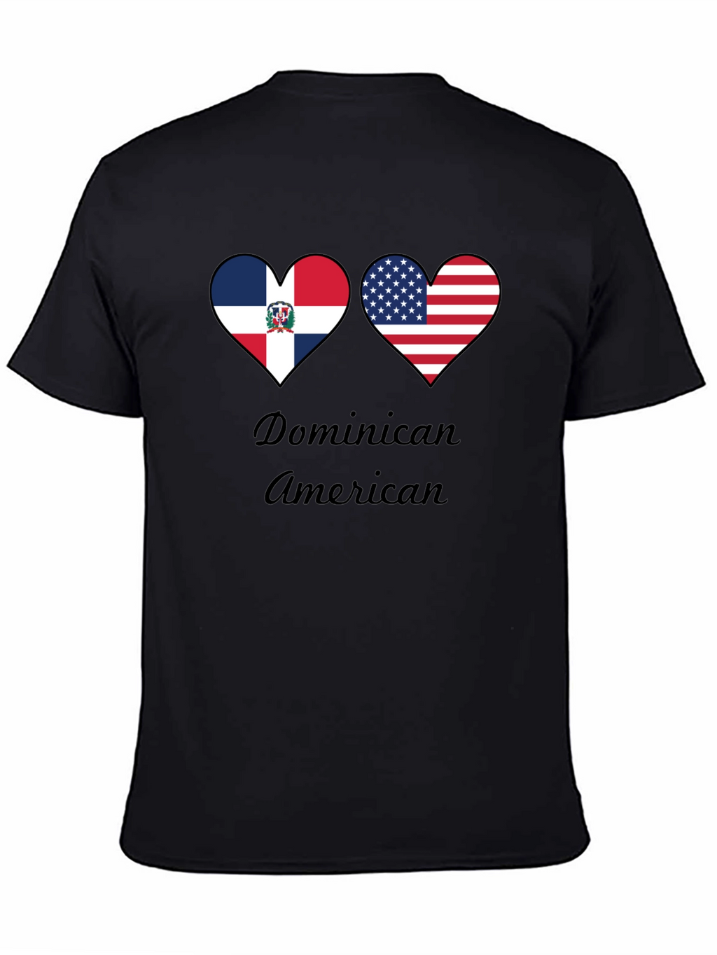 Dominican American Heart Flag T-Shirt