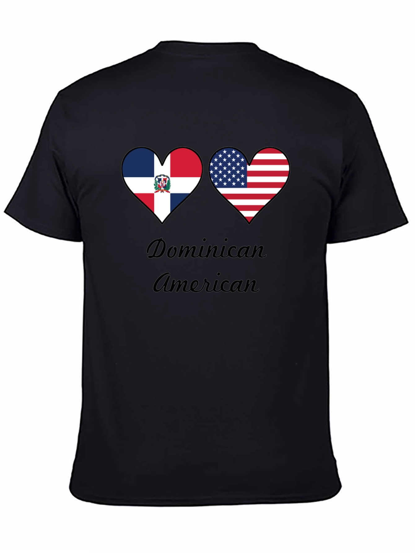 Dominican American Heart Flag T-Shirt