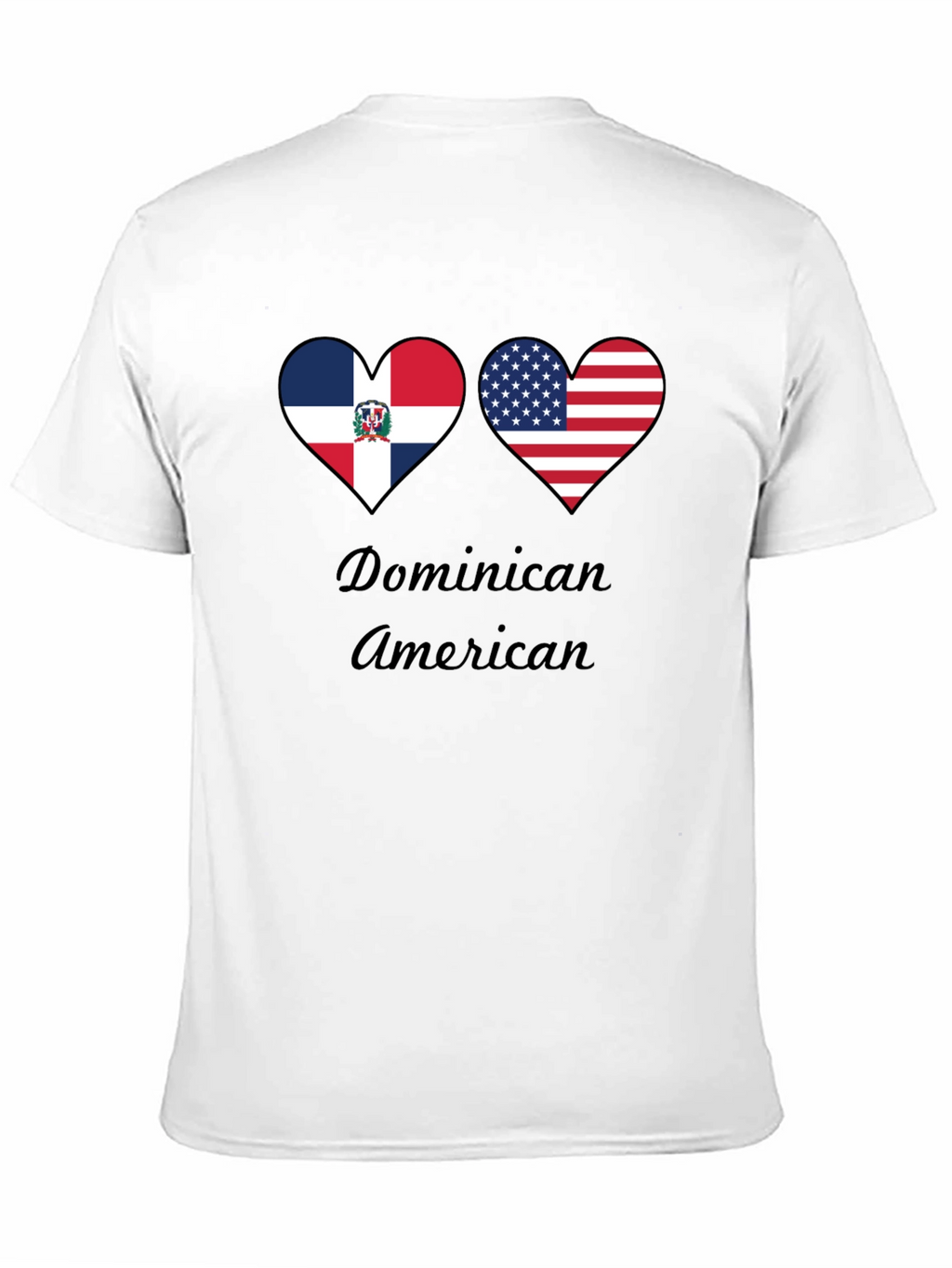 Dominican American Heart Flag T-Shirt