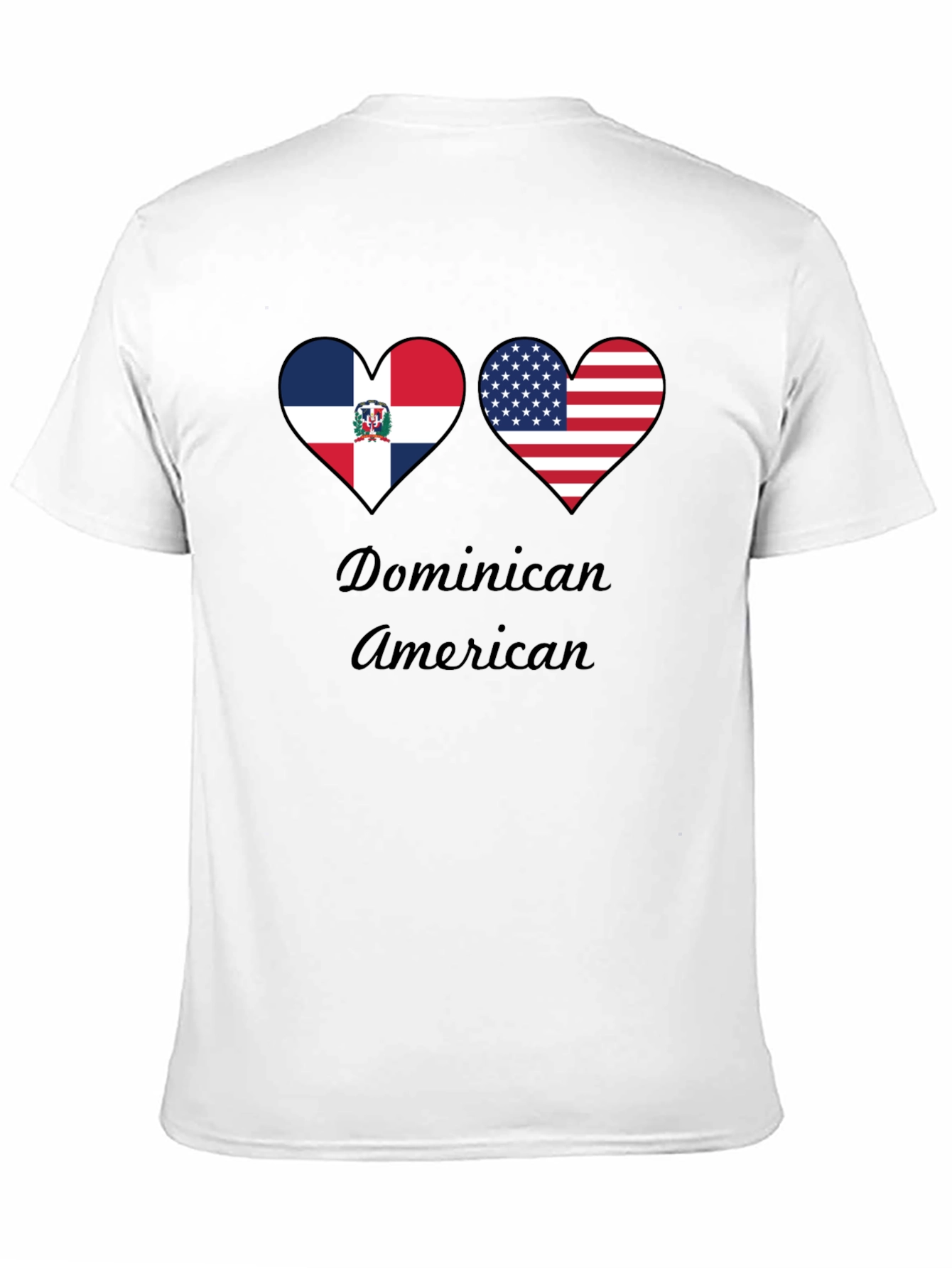 Dominican American Heart Flag T-Shirt
