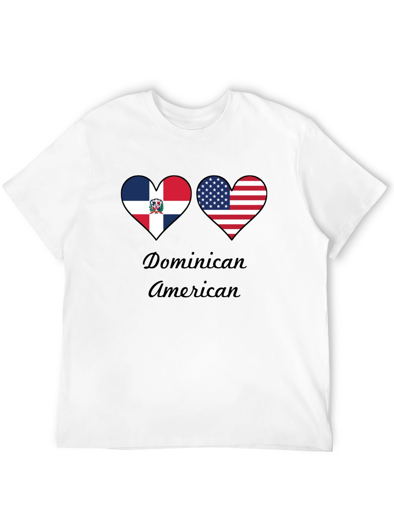Dominican American Heart Flag T-Shirt