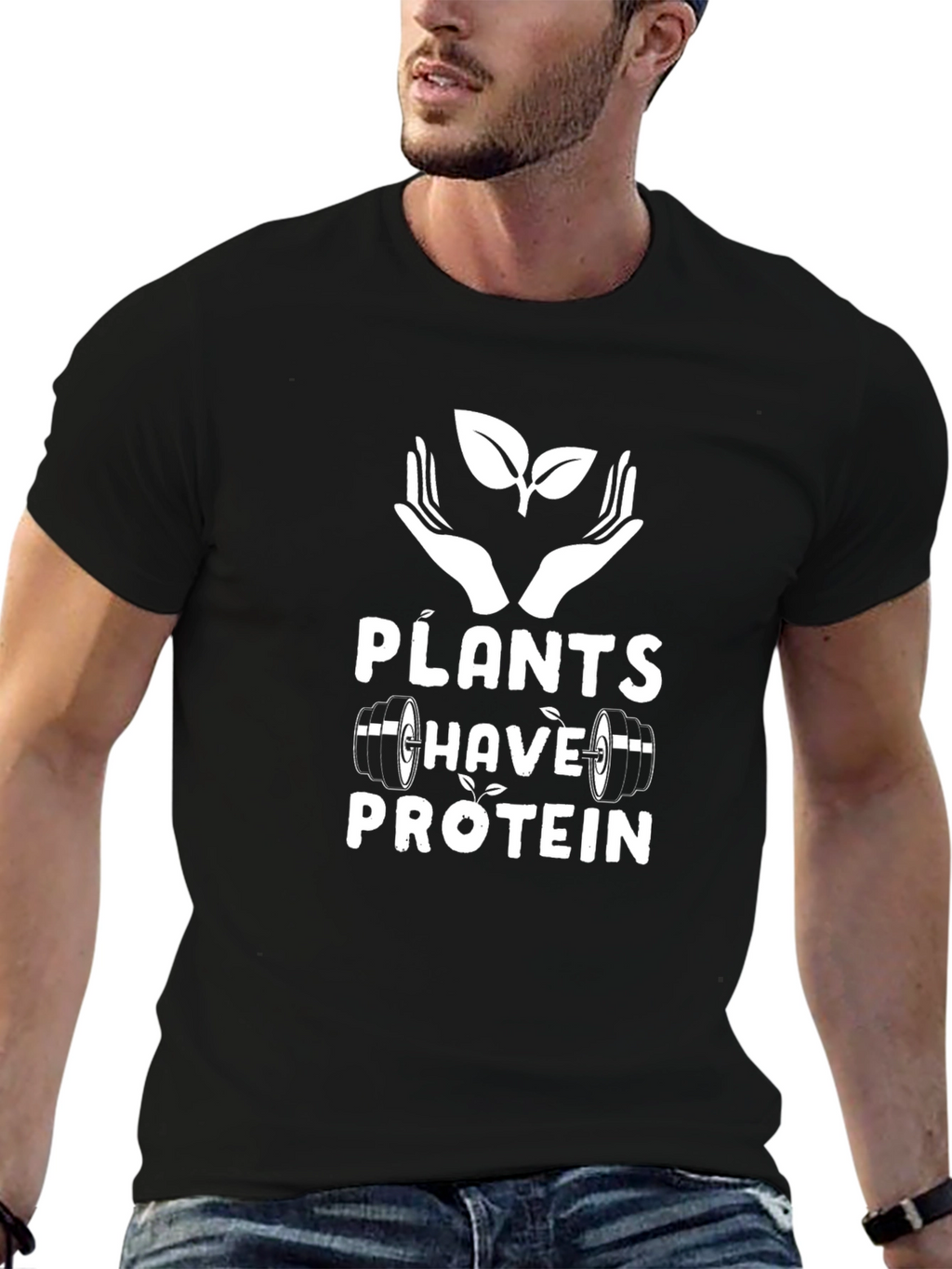 Plants Have Protein T-Shirt - Vegan Fitness Tee
