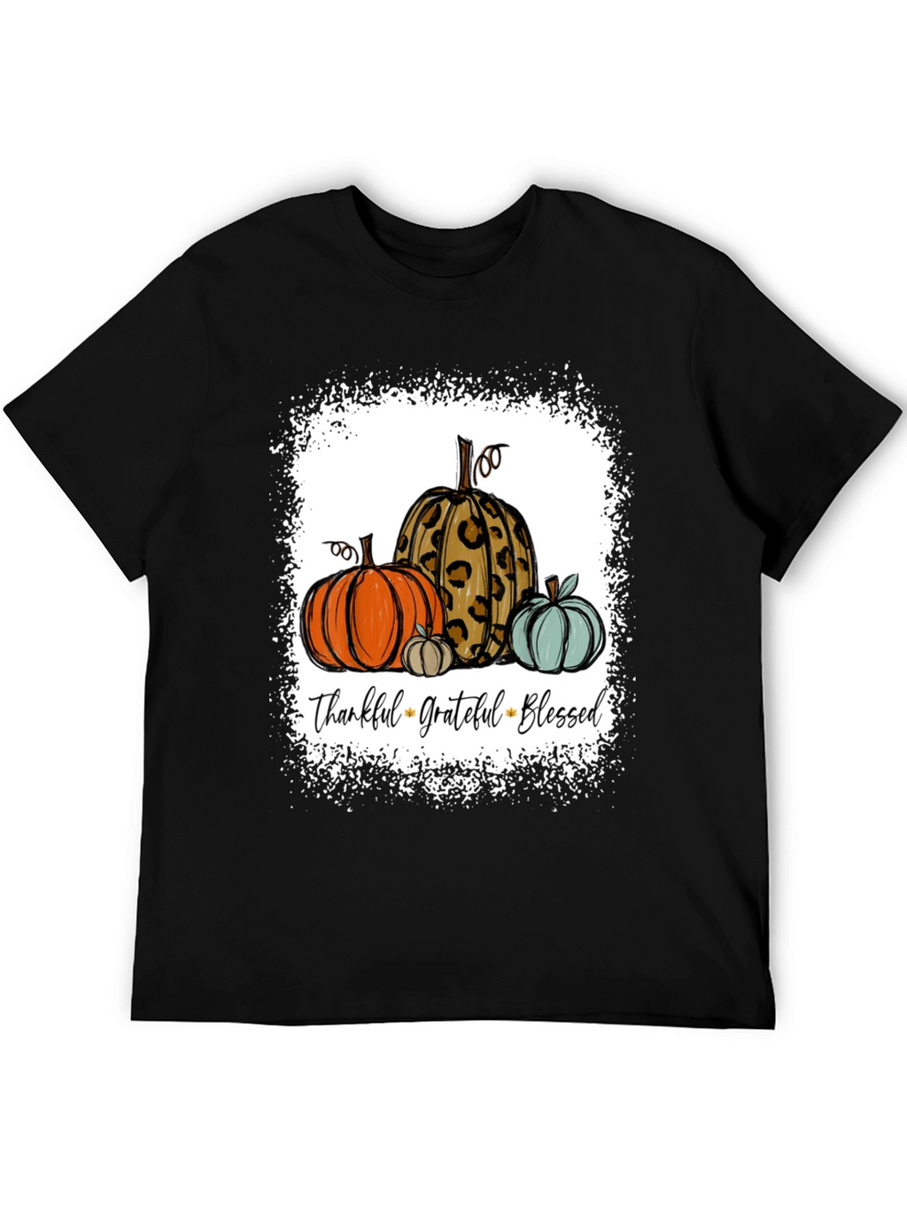 Thankful Grateful Blessed Fall Pumpkin T-Shirt