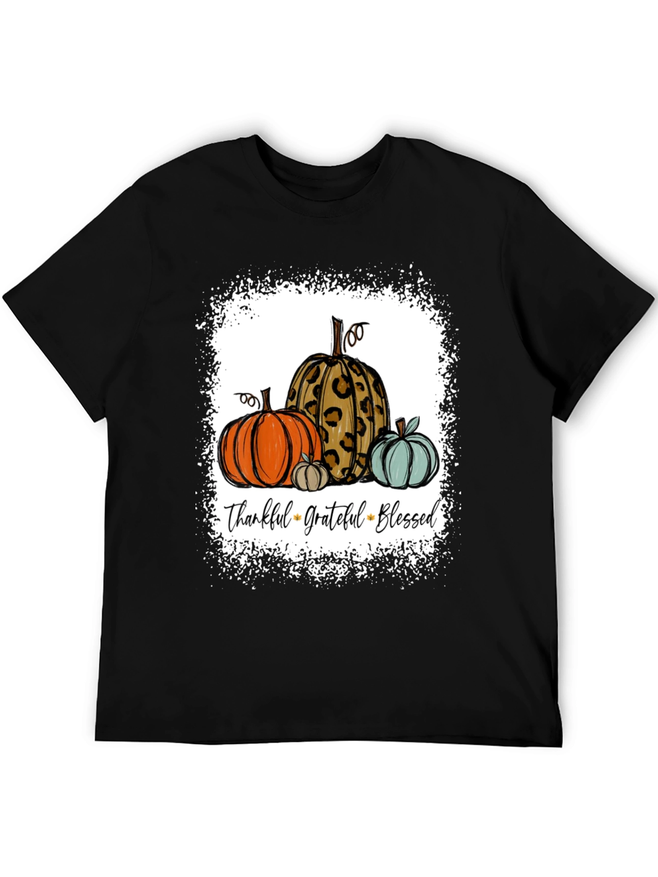 Thankful Grateful Blessed Fall Pumpkin T-Shirt