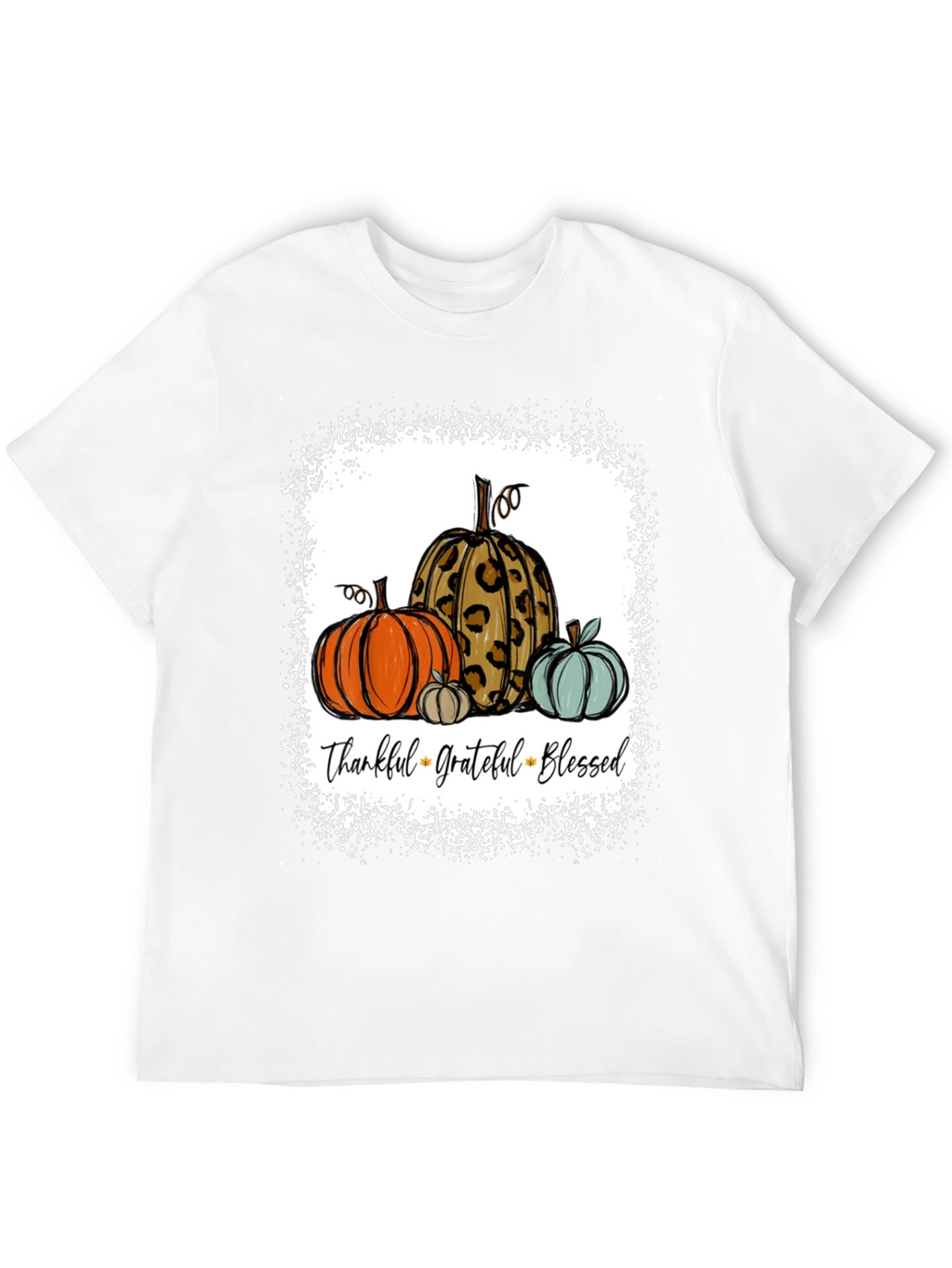 Thankful Grateful Blessed Fall Pumpkin T-Shirt
