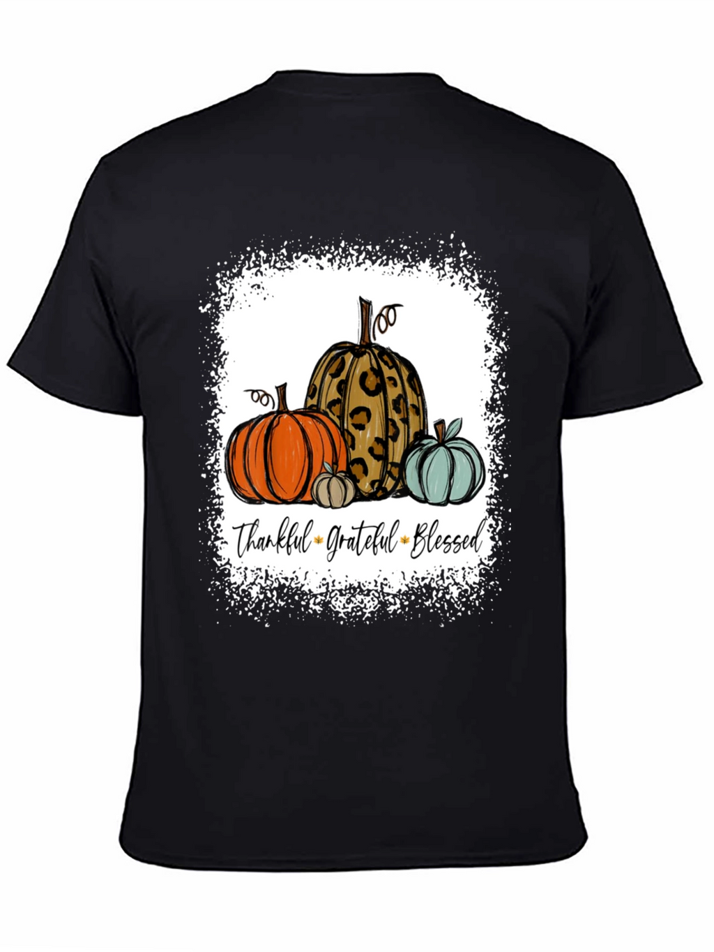 Thankful Grateful Blessed Fall Pumpkin T-Shirt