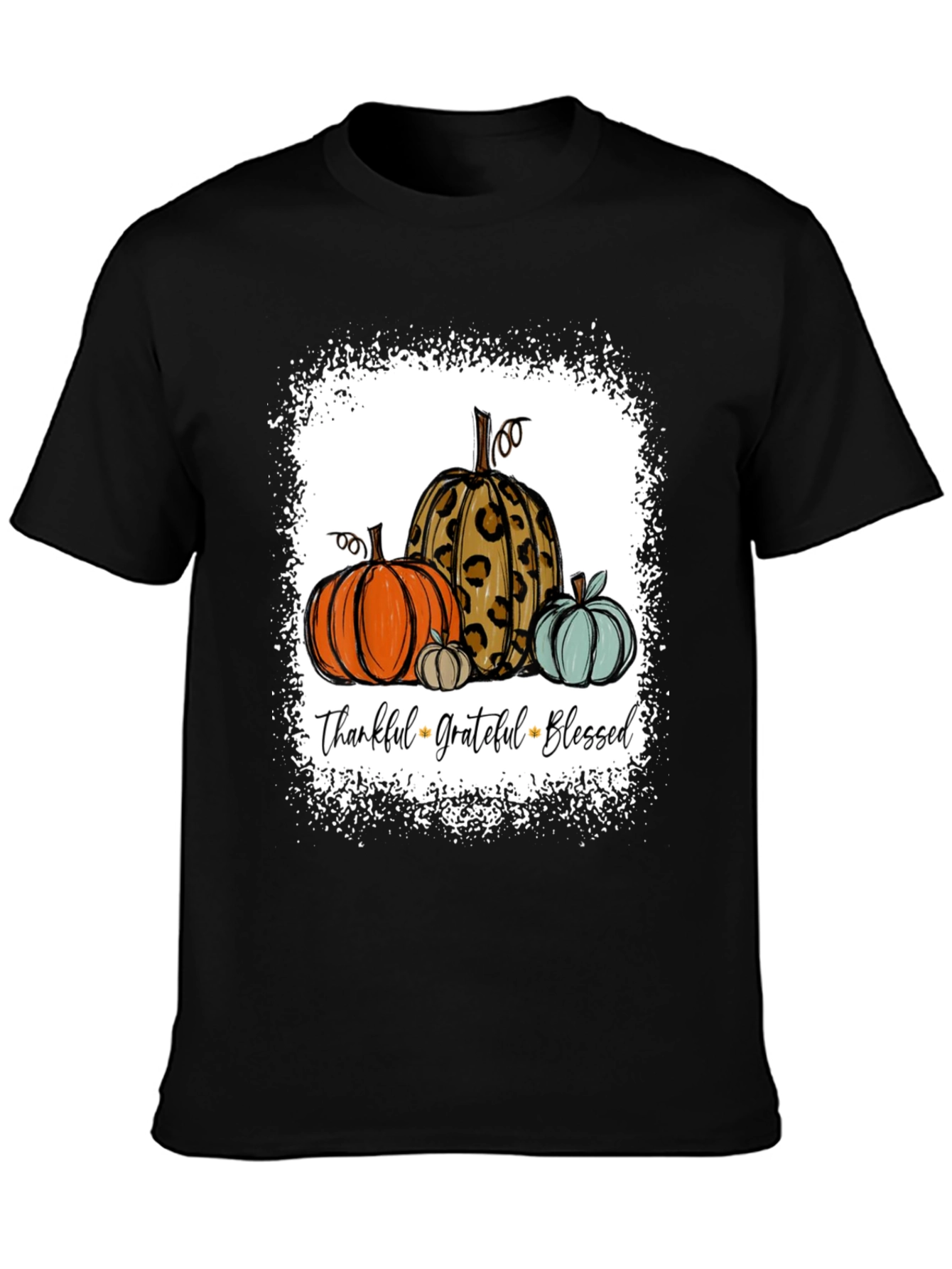 Thankful Grateful Blessed Fall Pumpkin T-Shirt