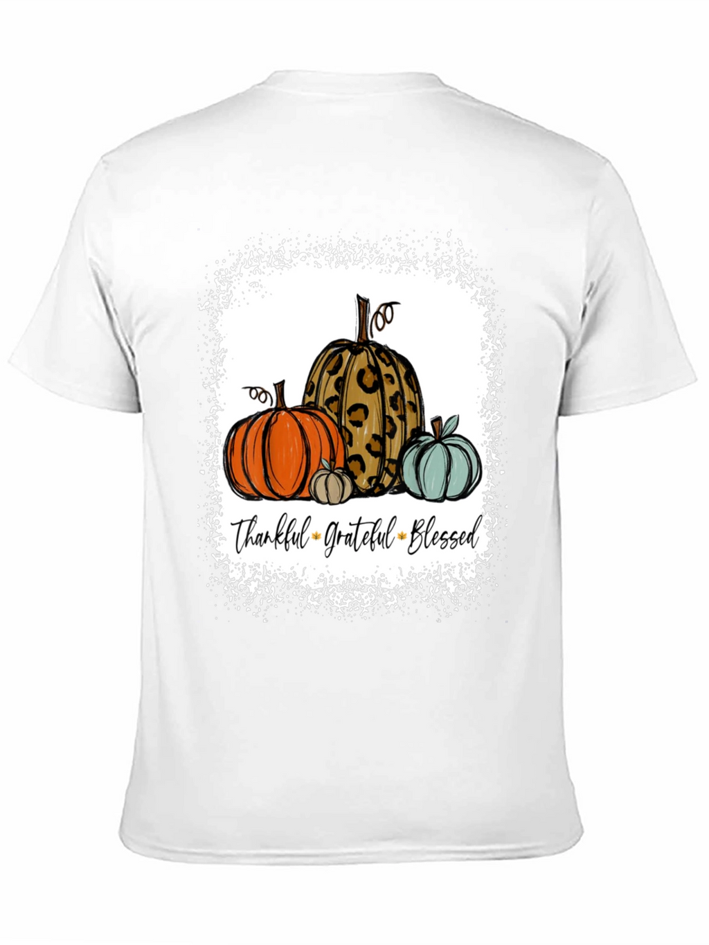 Thankful Grateful Blessed Fall Pumpkin T-Shirt