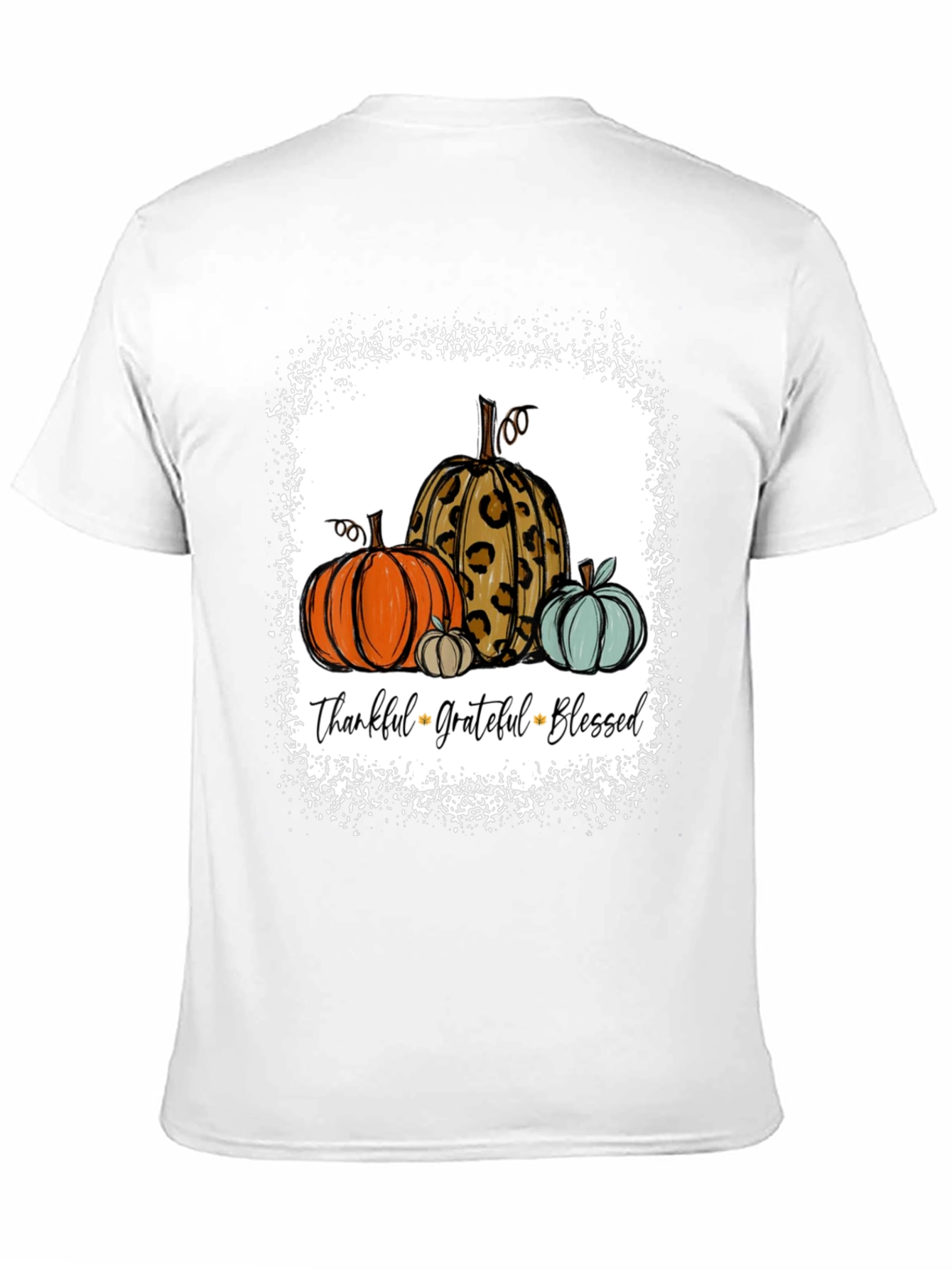 Thankful Grateful Blessed Fall Pumpkin T-Shirt