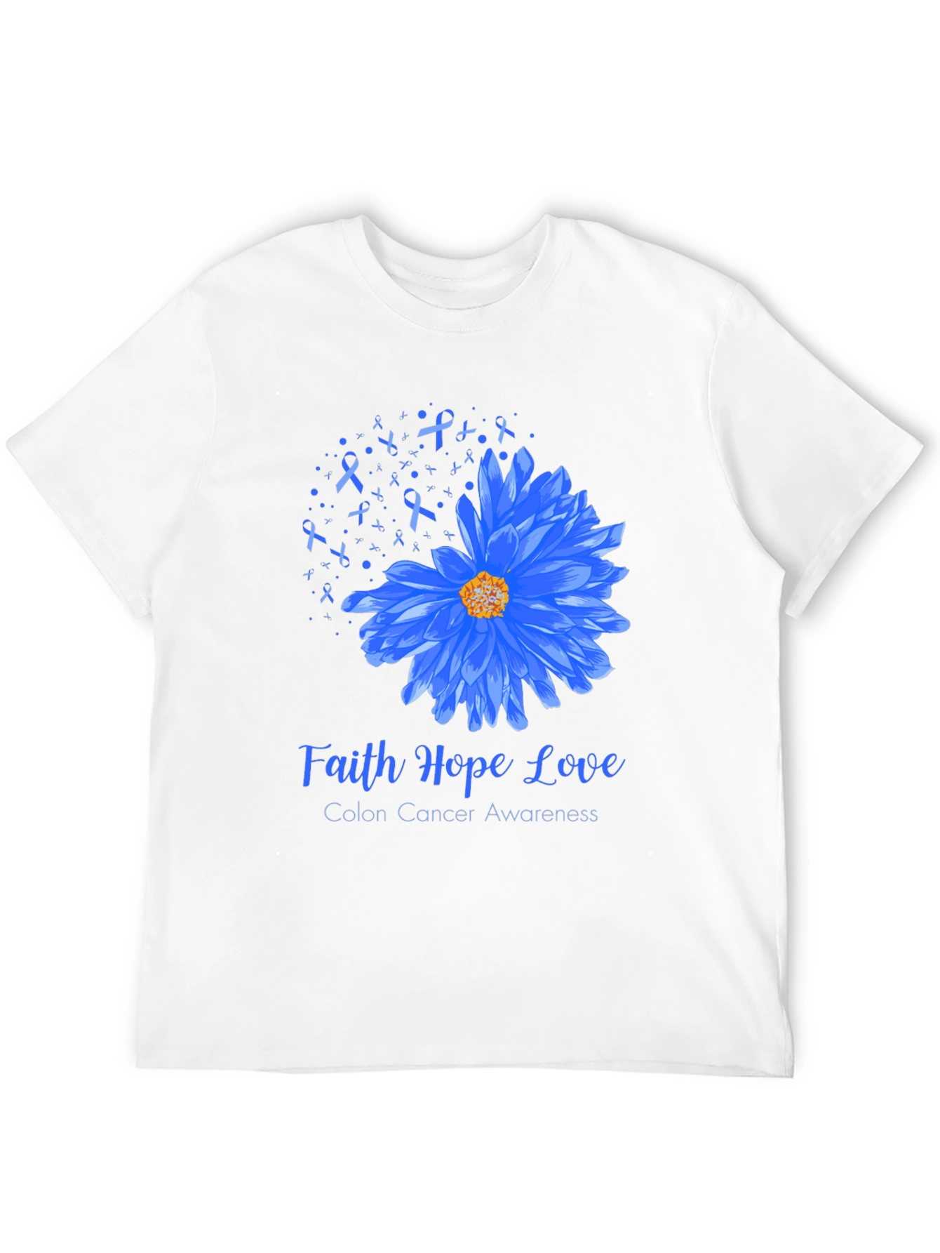 Faith Hope Love Colon Cancer Awareness Graphic Tee