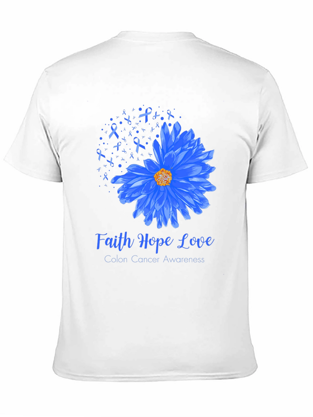 Faith Hope Love Colon Cancer Awareness Graphic Tee