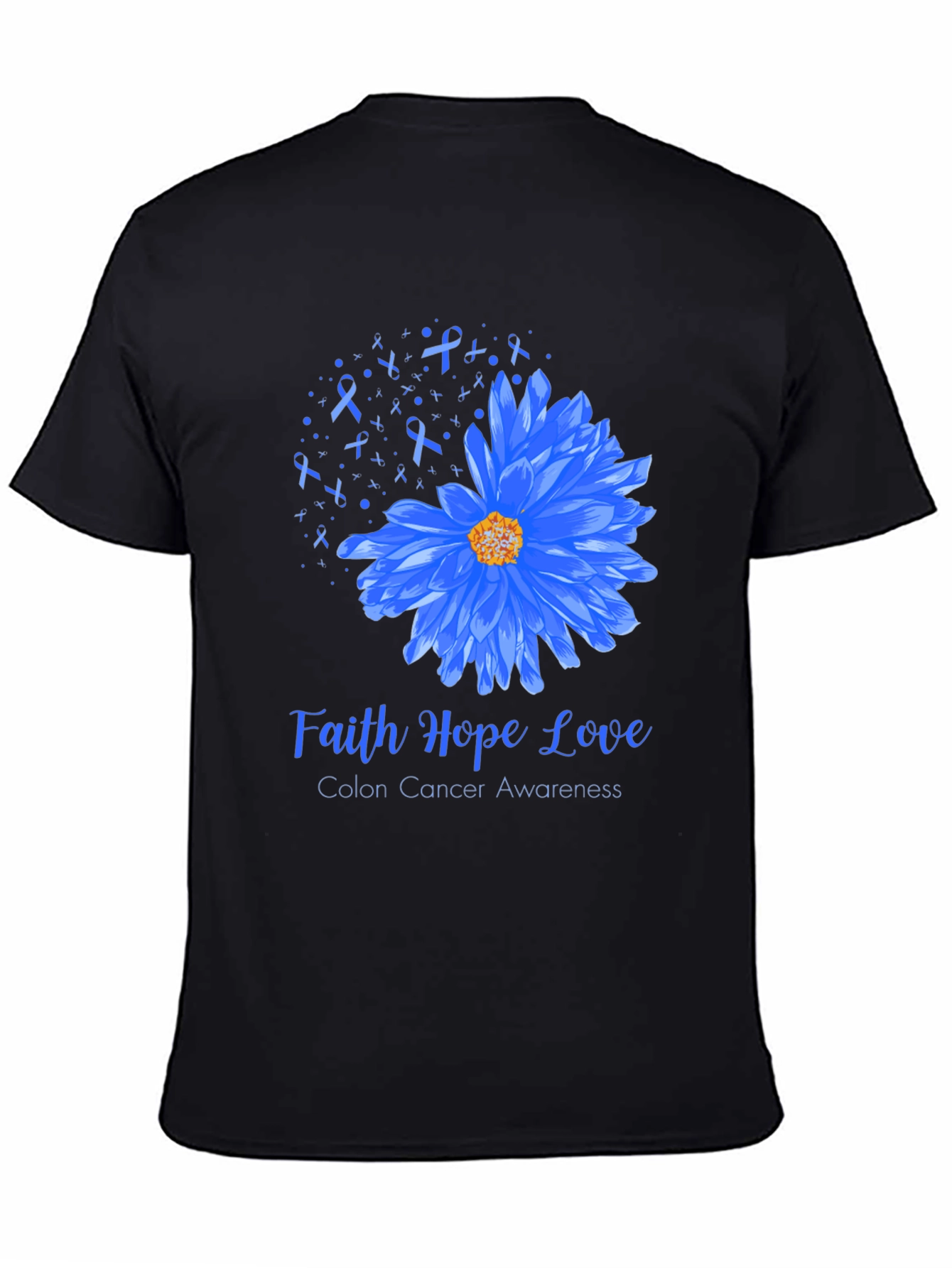 Faith Hope Love Colon Cancer Awareness Graphic Tee