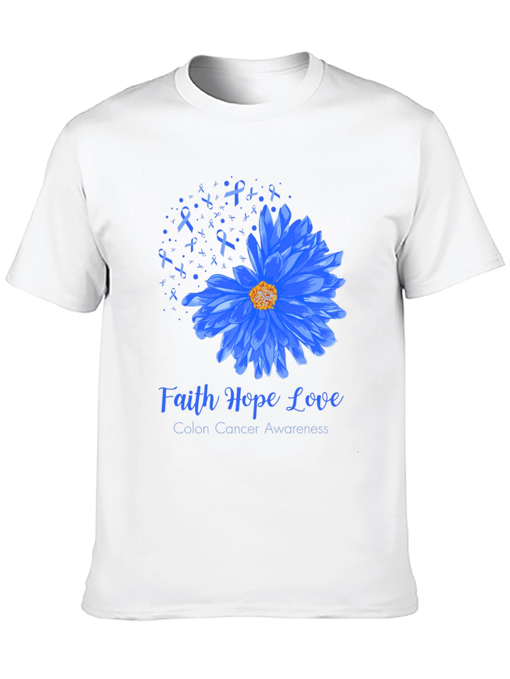Faith Hope Love Colon Cancer Awareness Graphic Tee