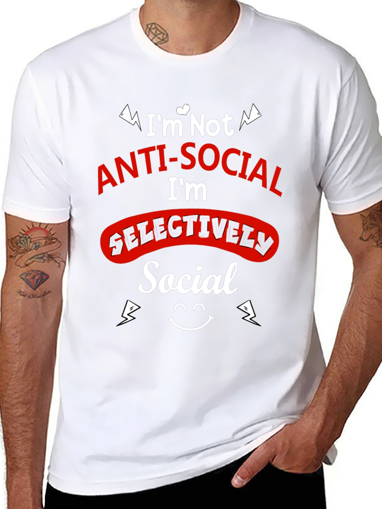 Selectively Social Graphic Tee - Black