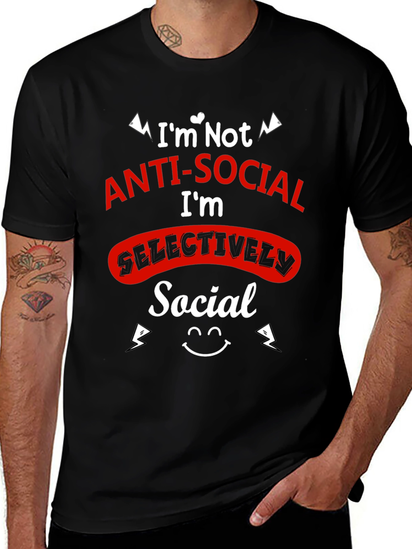 Selectively Social Graphic Tee - Black