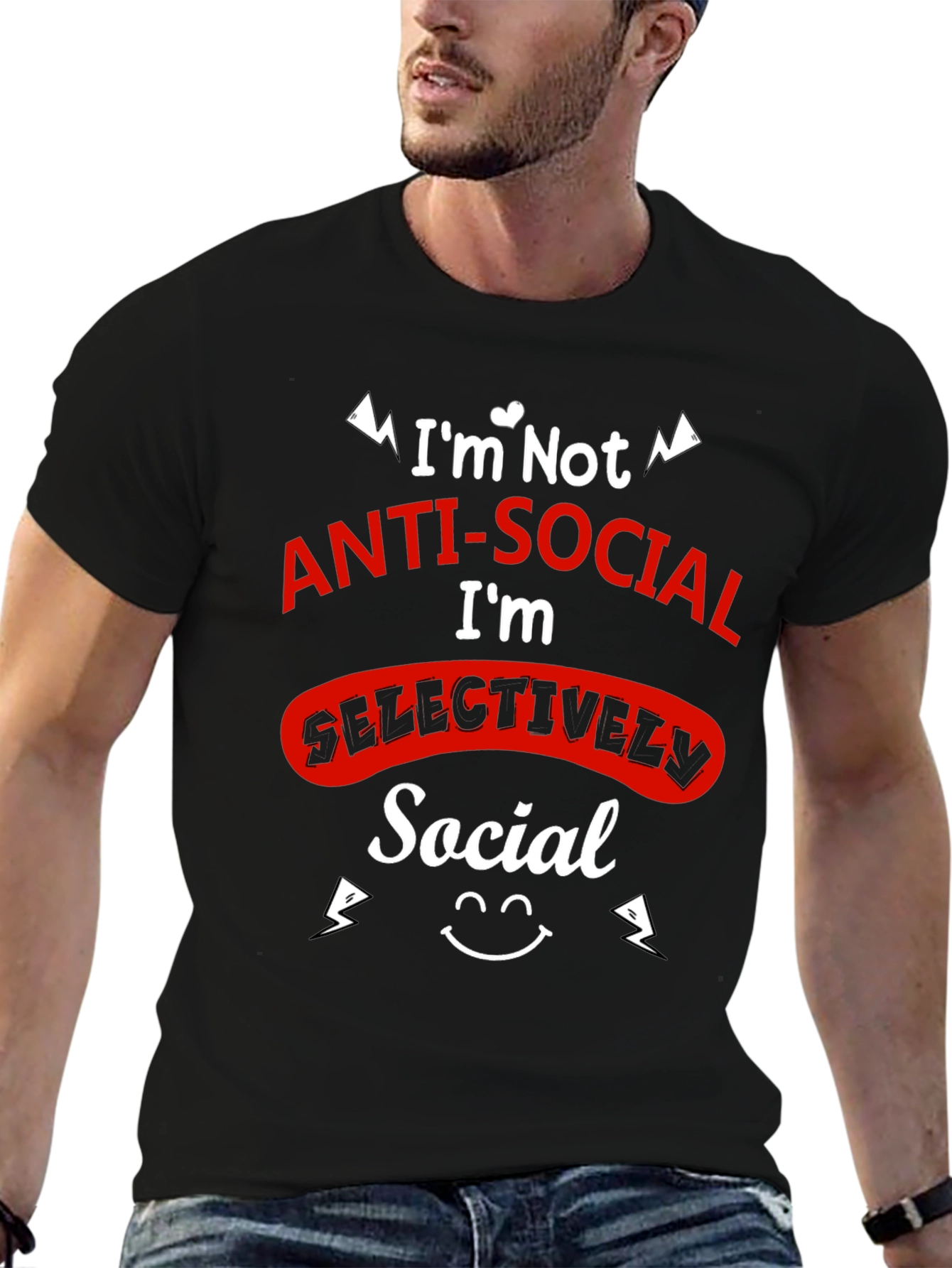 Selectively Social Graphic Tee - Black