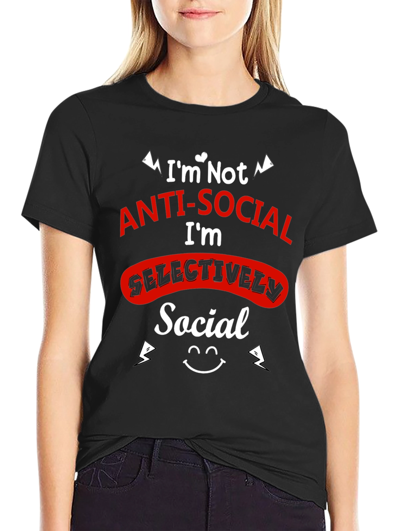 Selectively Social Graphic Tee - Black