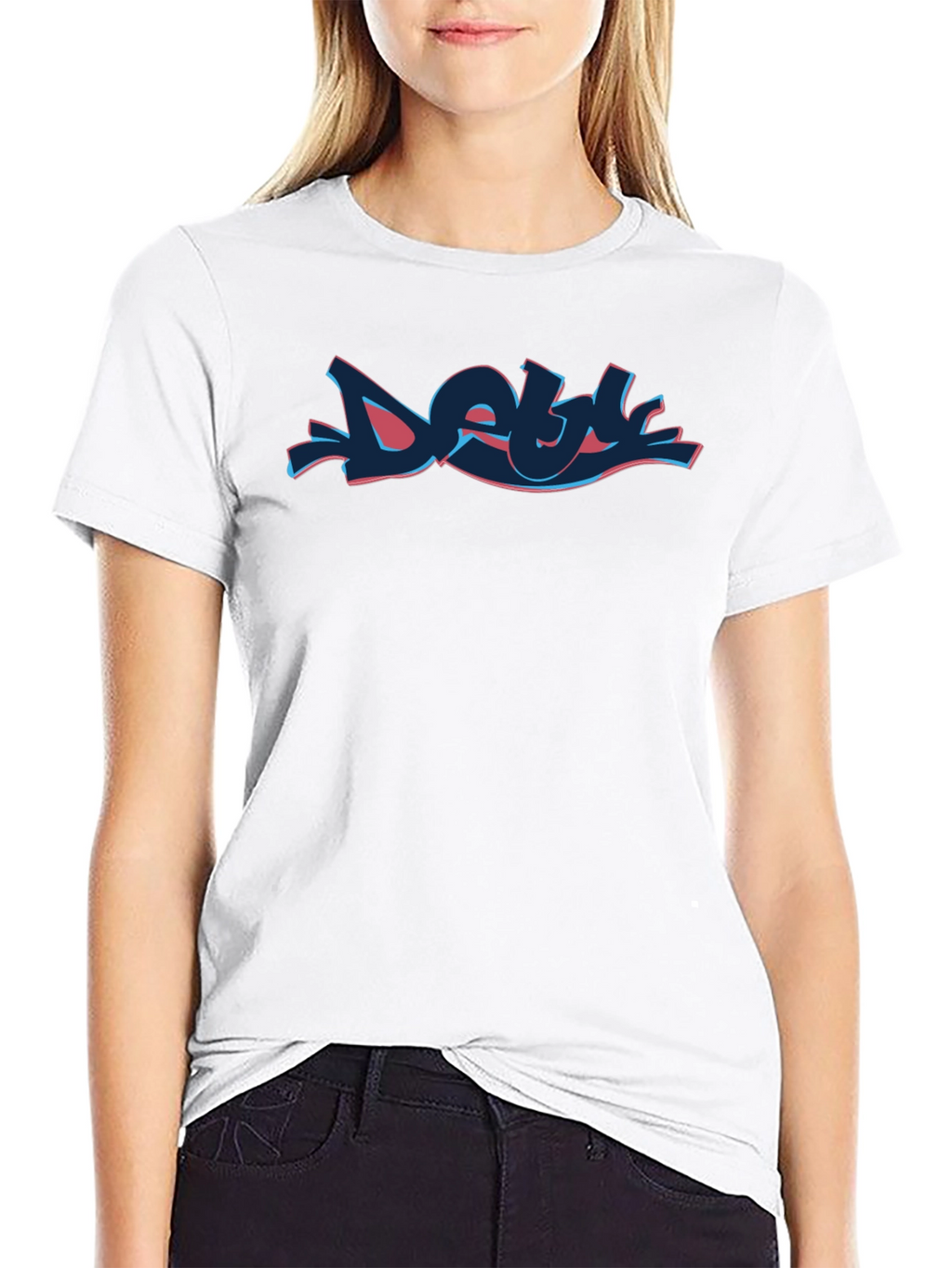 Cool Graffiti Style Black T-Shirt