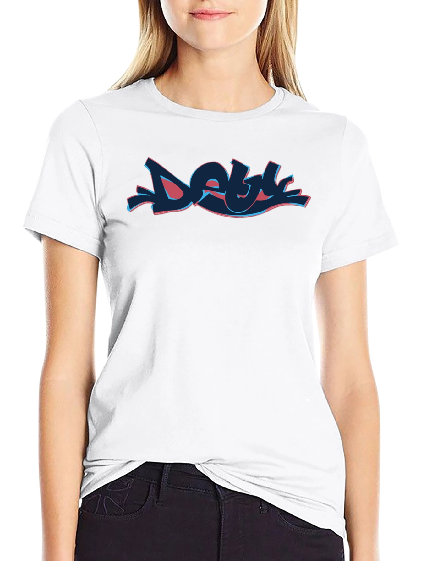Cool Graffiti Style Black T-Shirt