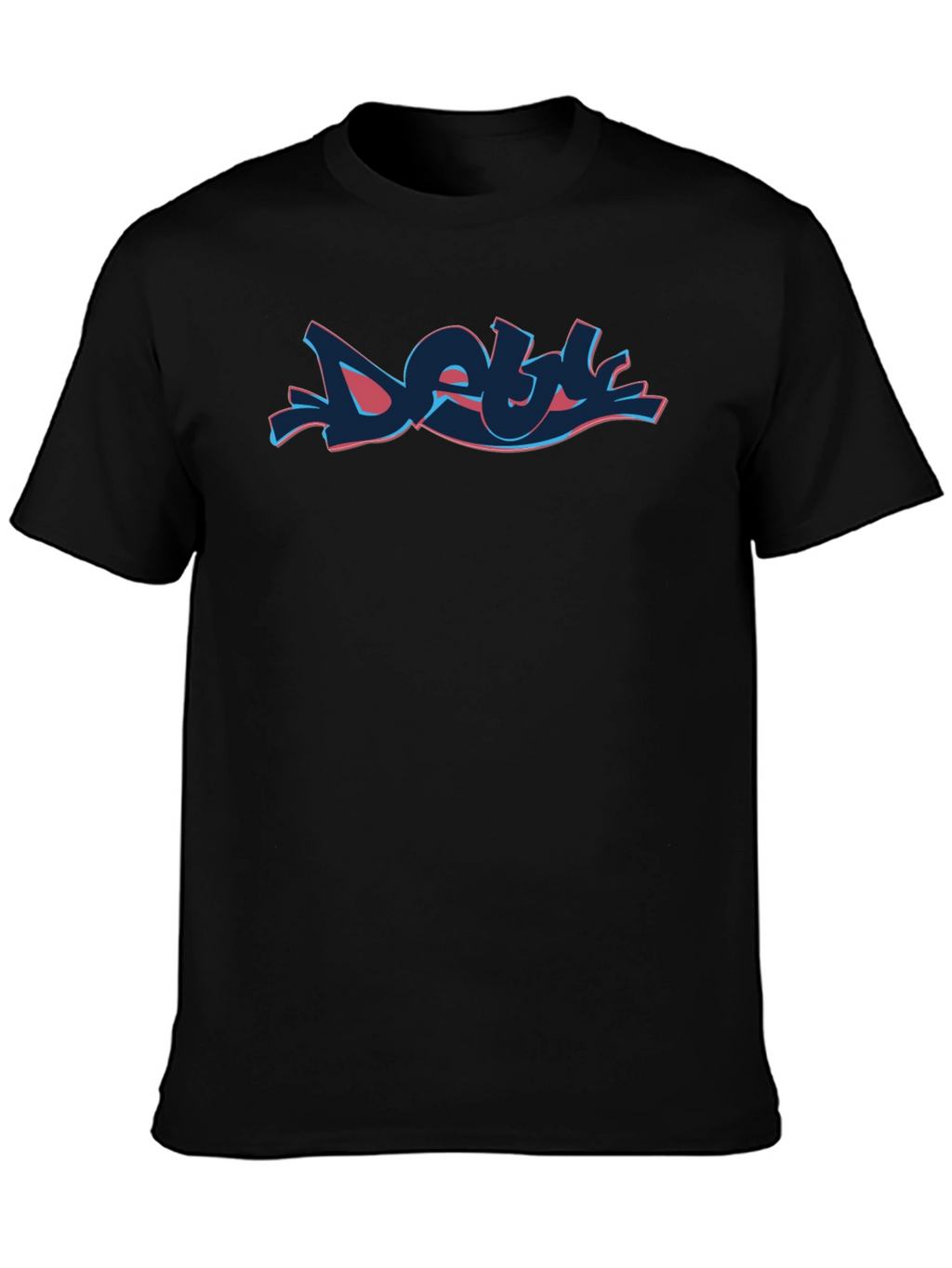 Cool Graffiti Style Black T-Shirt