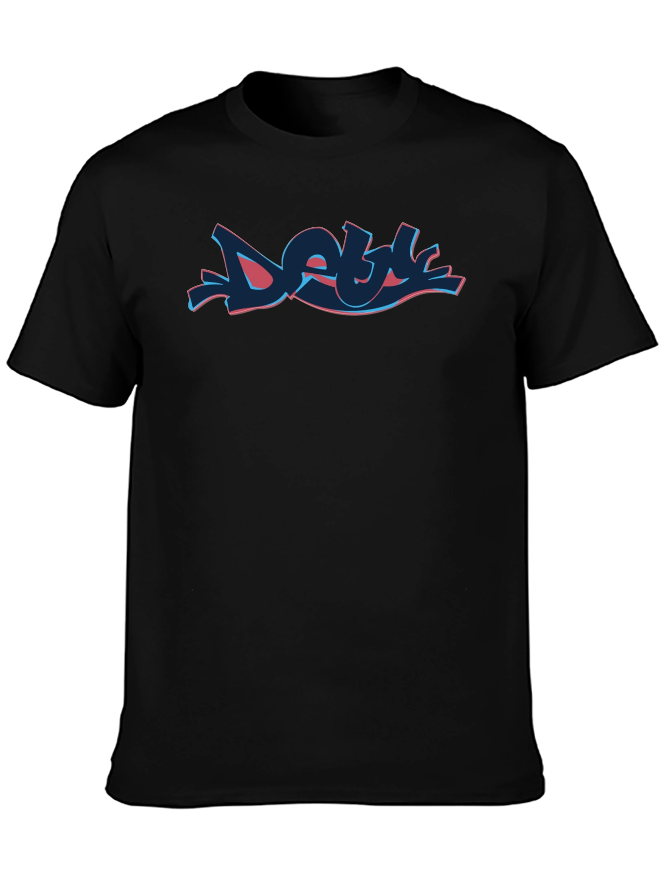 Cool Graffiti Style Black T-Shirt
