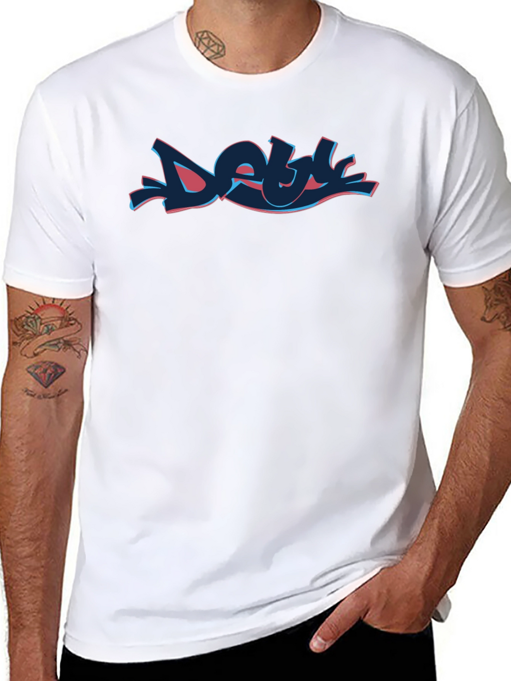 Cool Graffiti Style Black T-Shirt