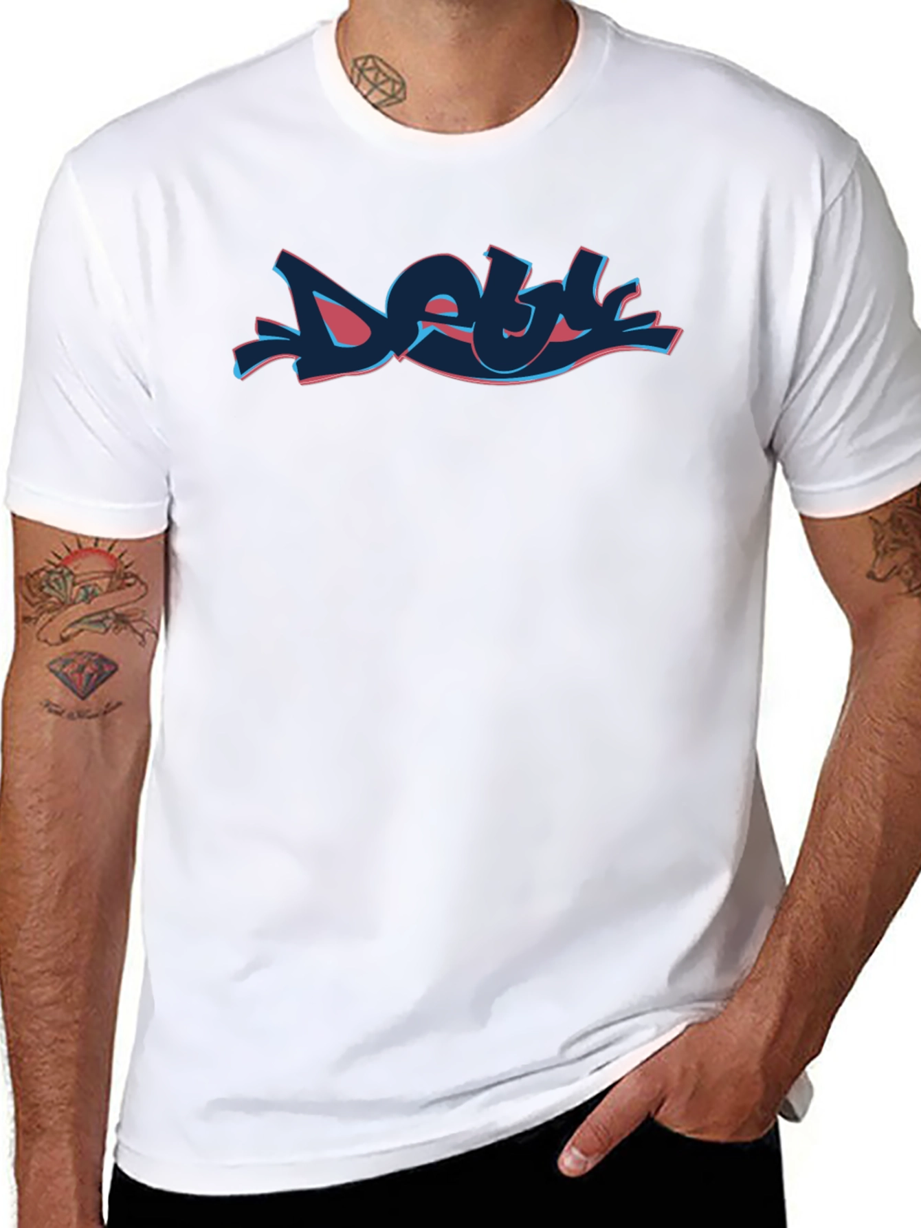 Cool Graffiti Style Black T-Shirt