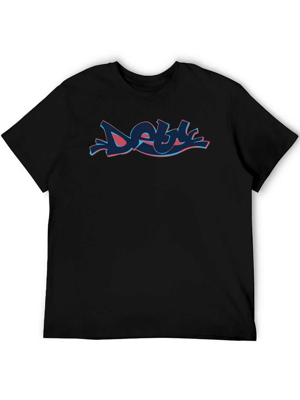 Cool Graffiti Style Black T-Shirt