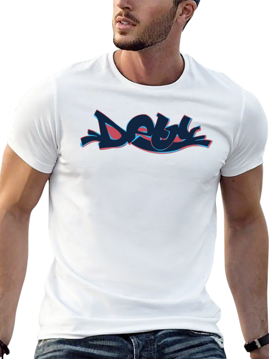Cool Graffiti Style Black T-Shirt