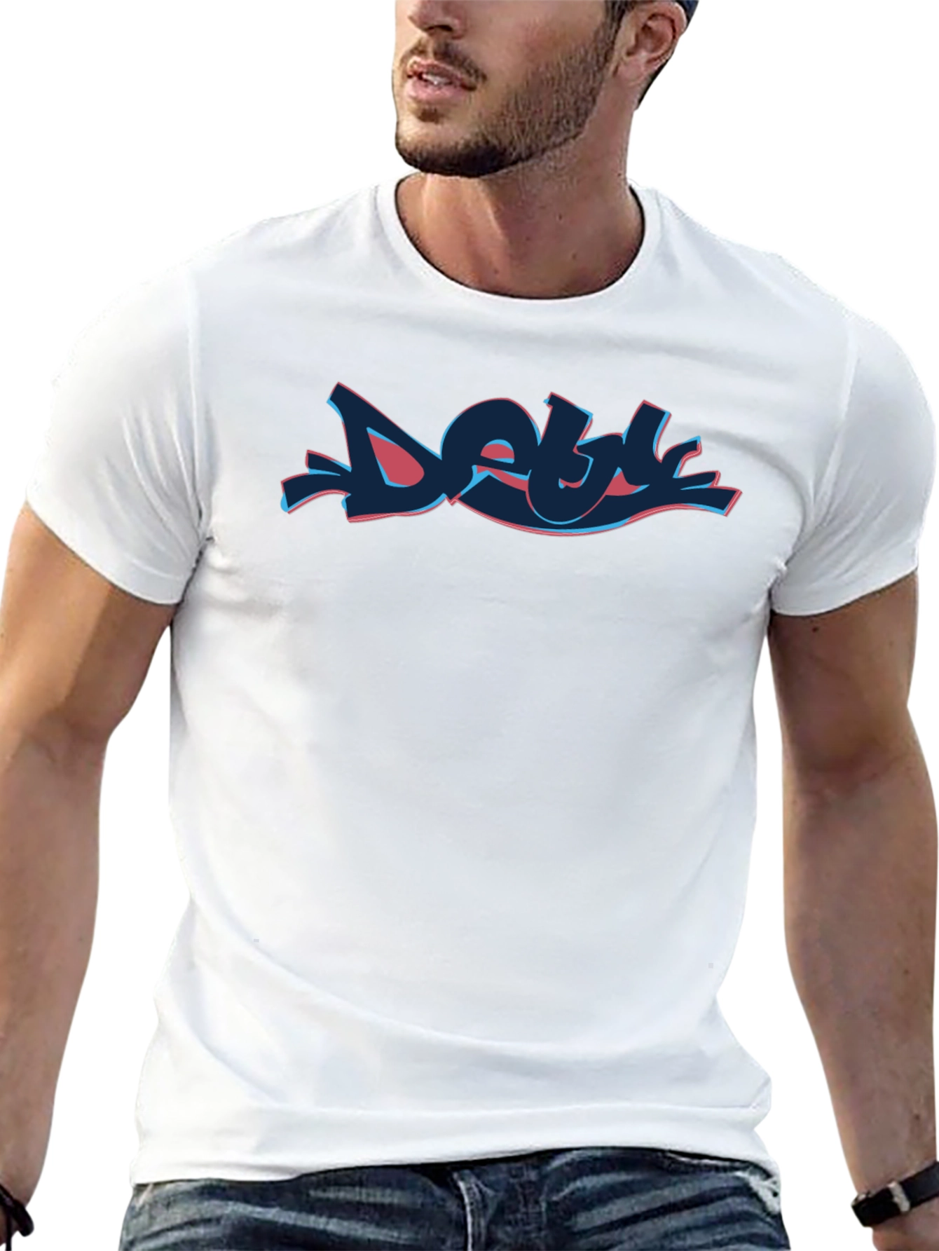 Cool Graffiti Style Black T-Shirt