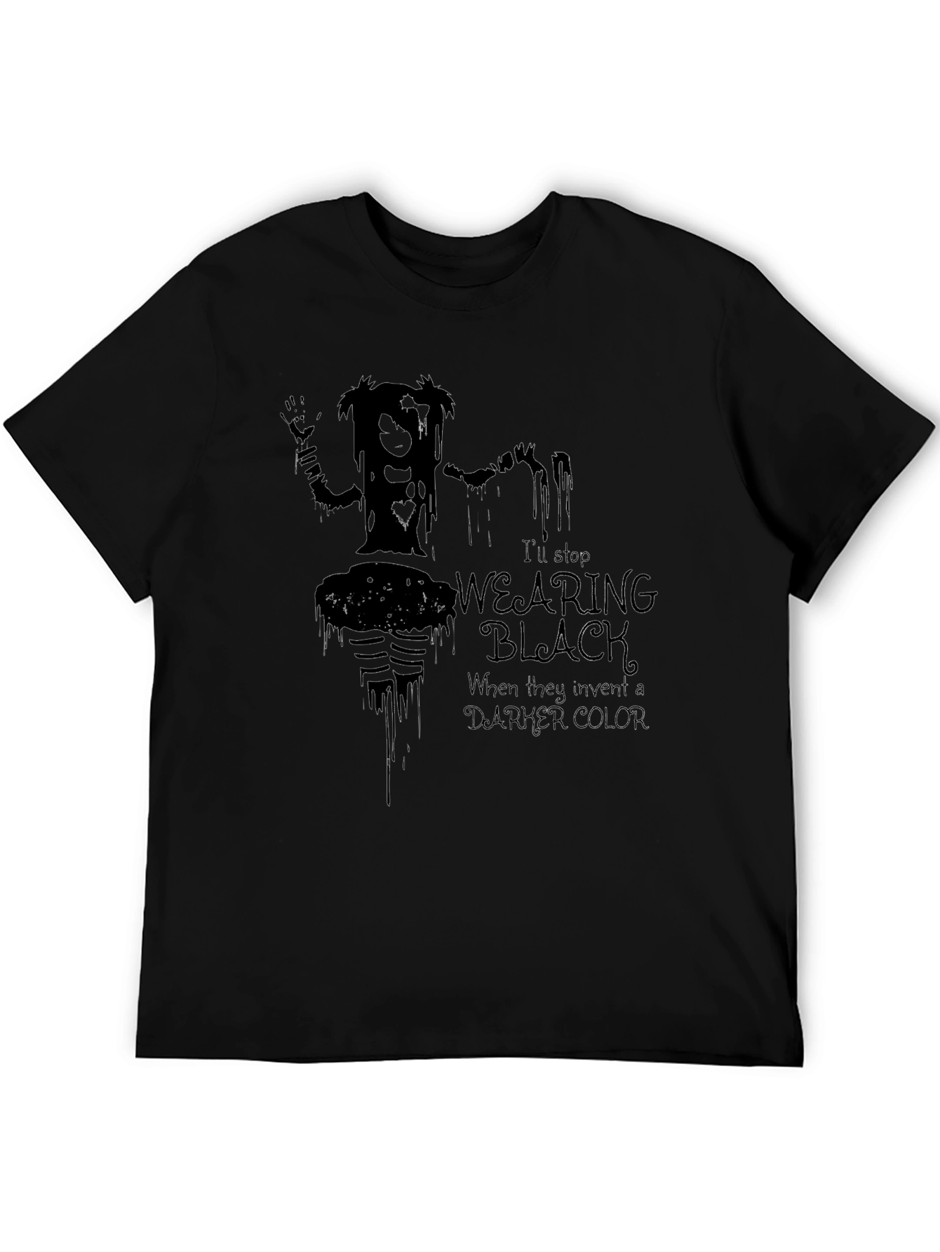 Gothic Humor Tee - Wearing Black When They Invent Darker Color T-Shirt