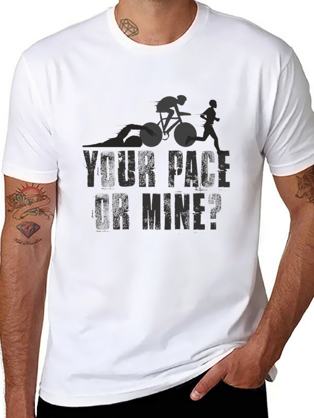 Triathlon T-Shirt: Your Pace or Mine?