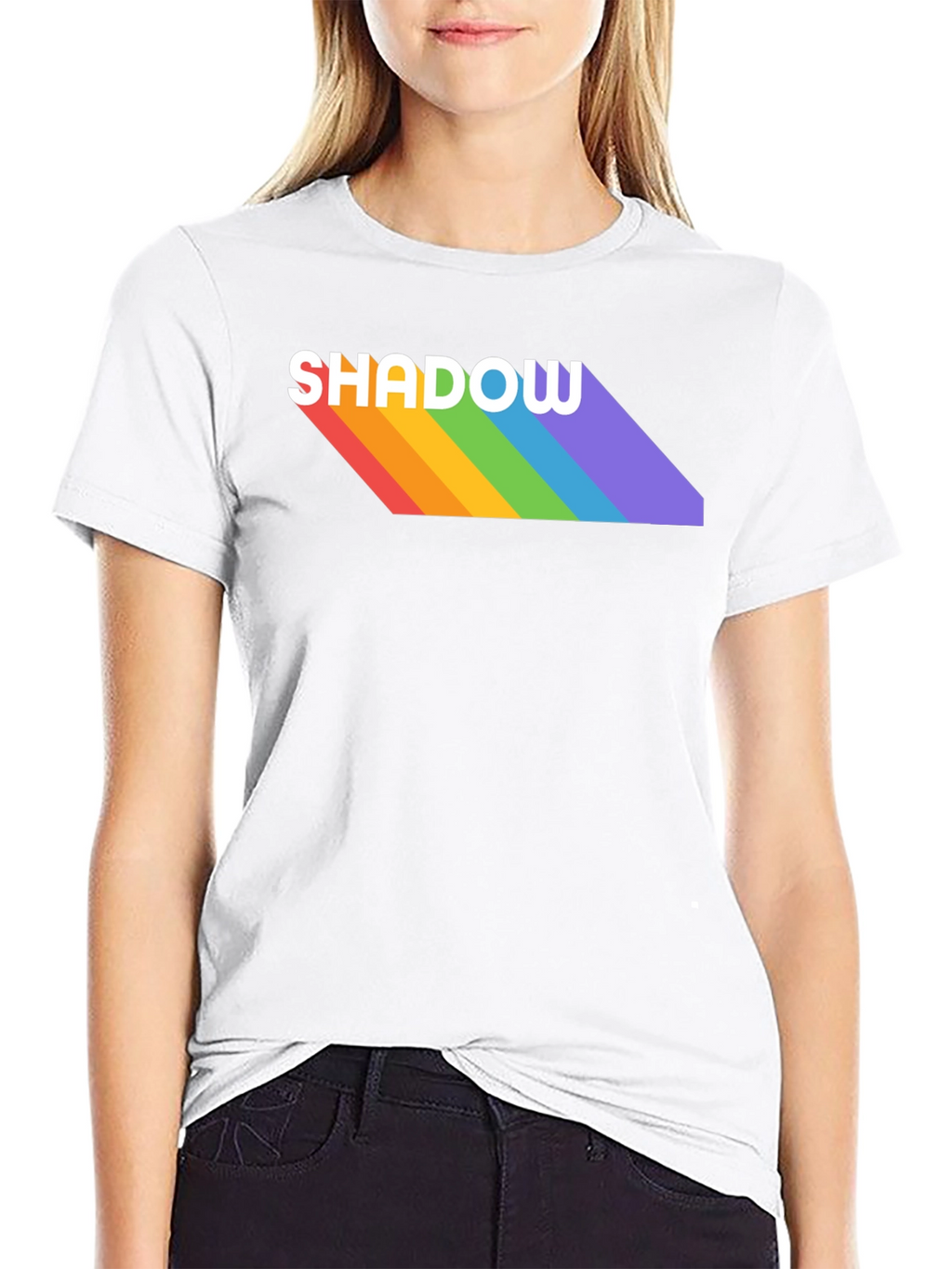 Rainbow Shadow Tee - Stylish Graphic T-Shirt