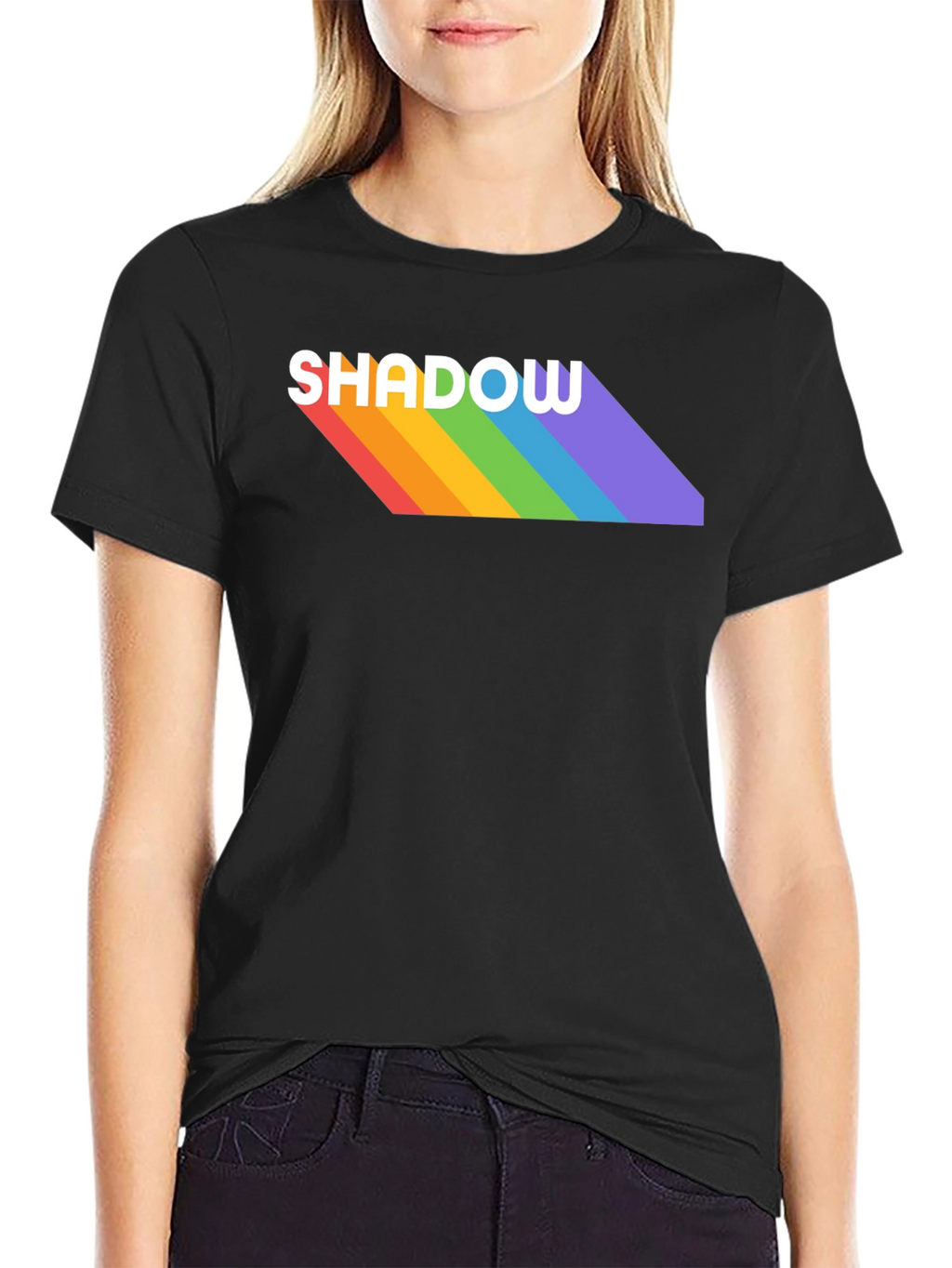 Rainbow Shadow Tee - Stylish Graphic T-Shirt