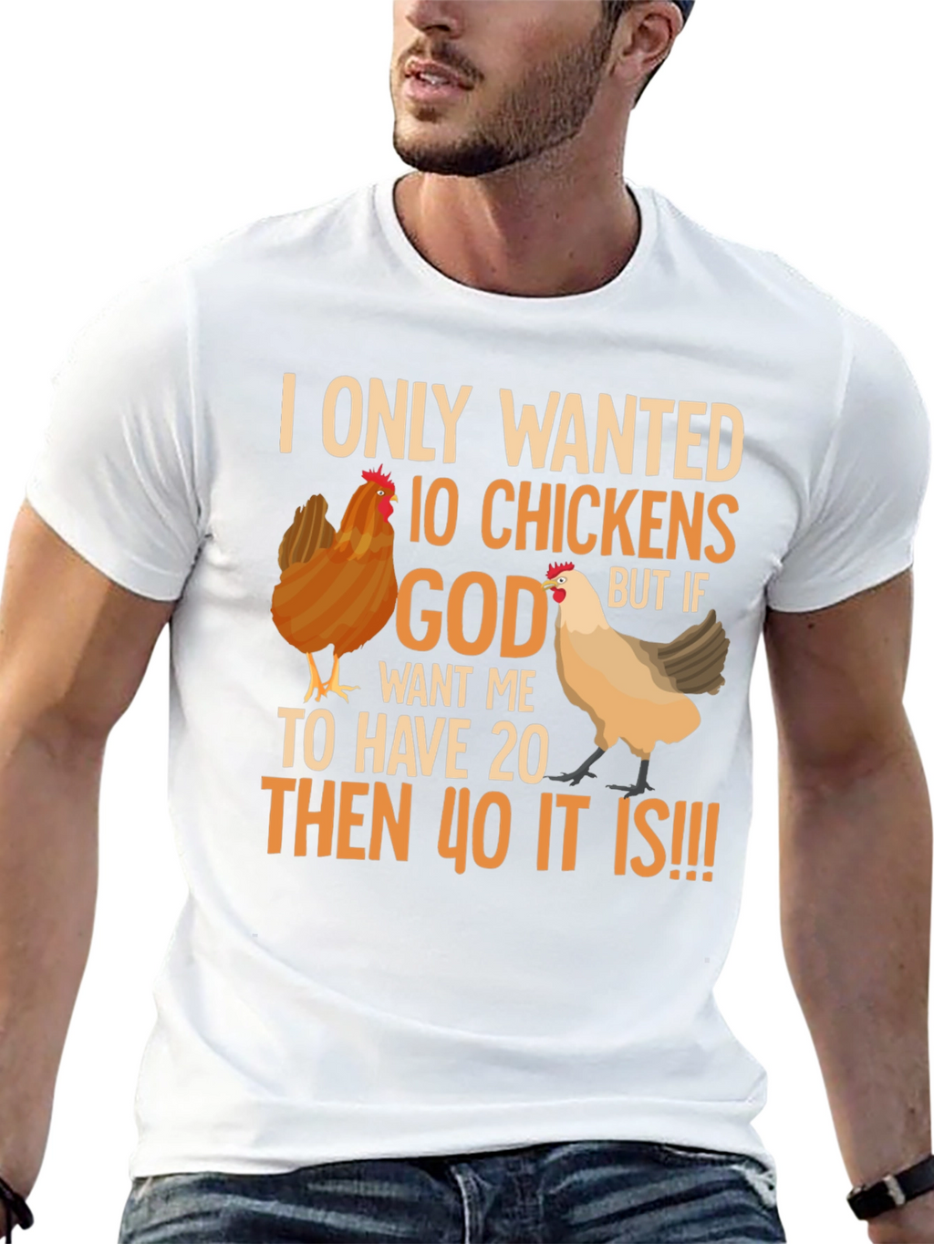 Funny Chicken Lover T-Shirt: 10 Chickens or 40!