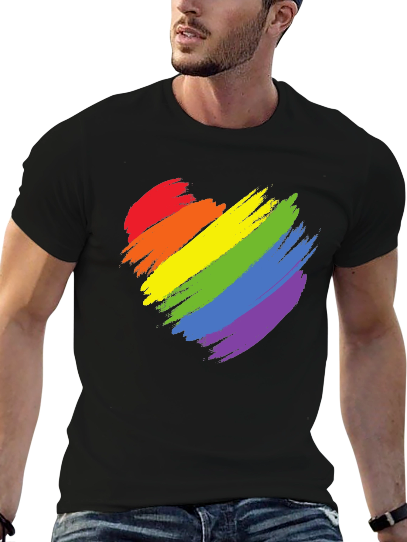 Pride Heart T-Shirt - Rainbow Love Tee