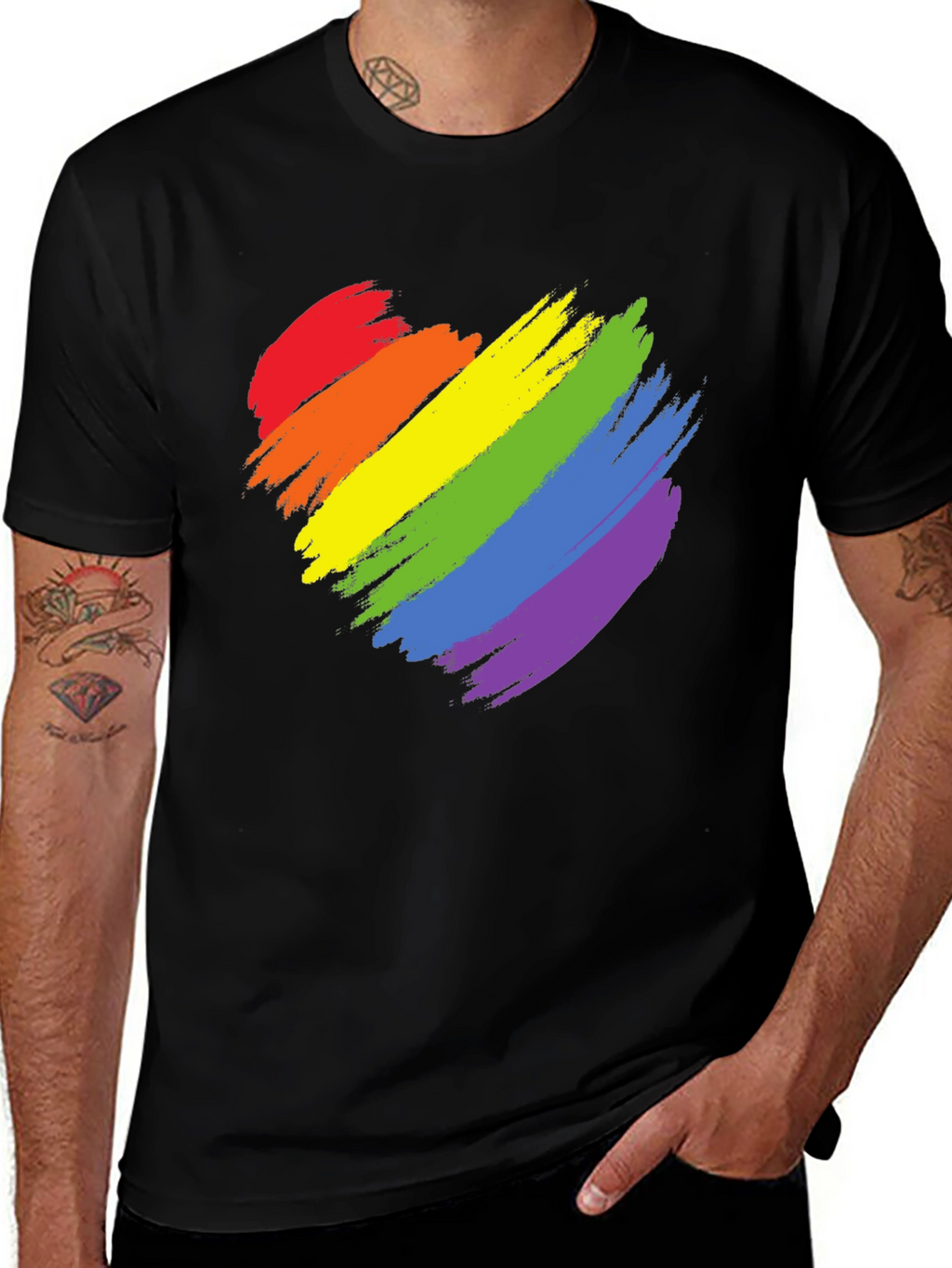 Pride Heart T-Shirt - Rainbow Love Tee