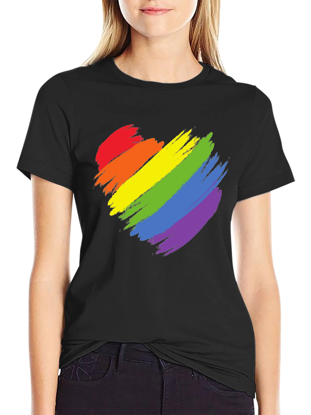 Pride Heart T-Shirt - Rainbow Love Tee