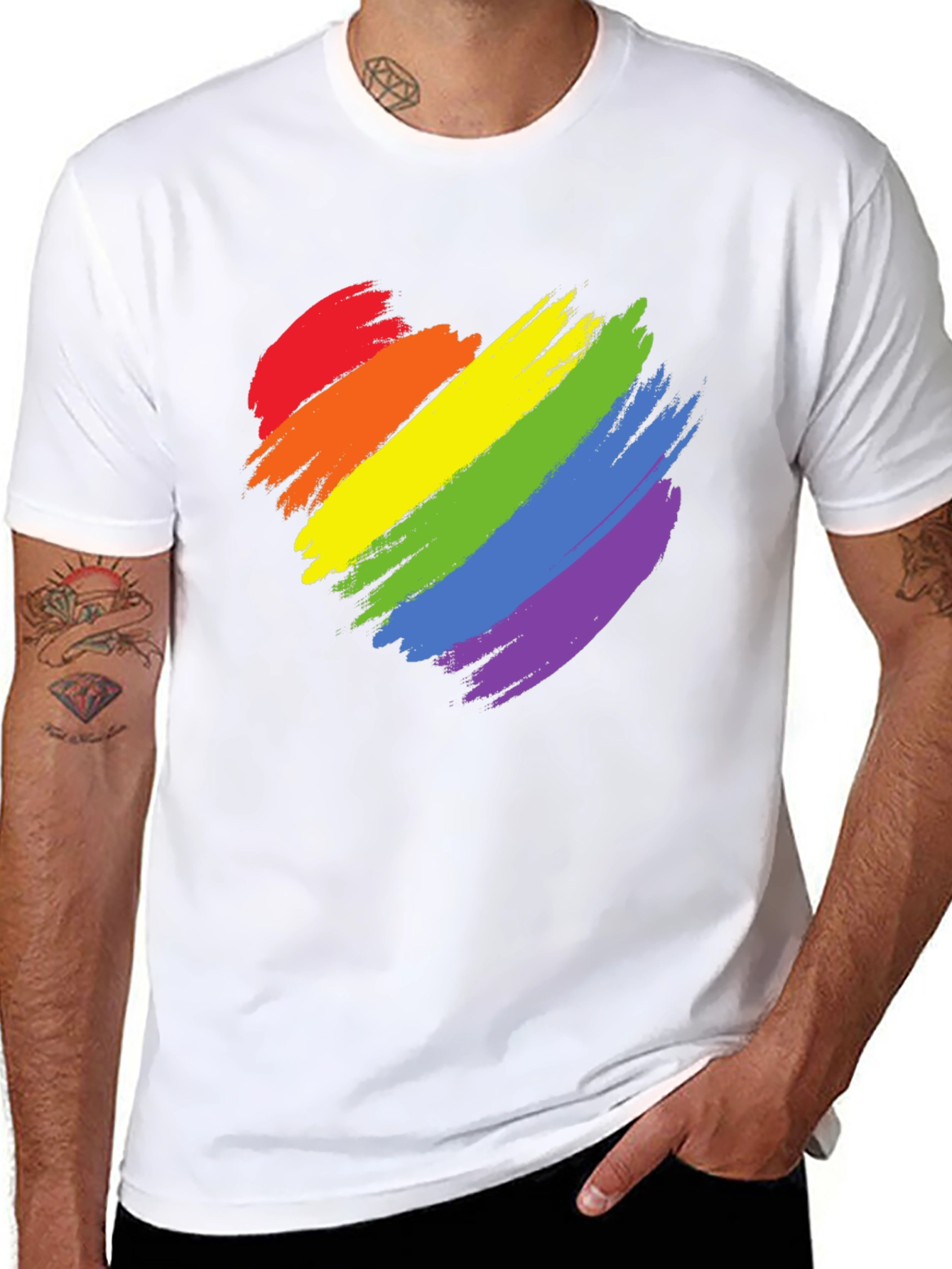 Pride Heart T-Shirt - Rainbow Love Tee